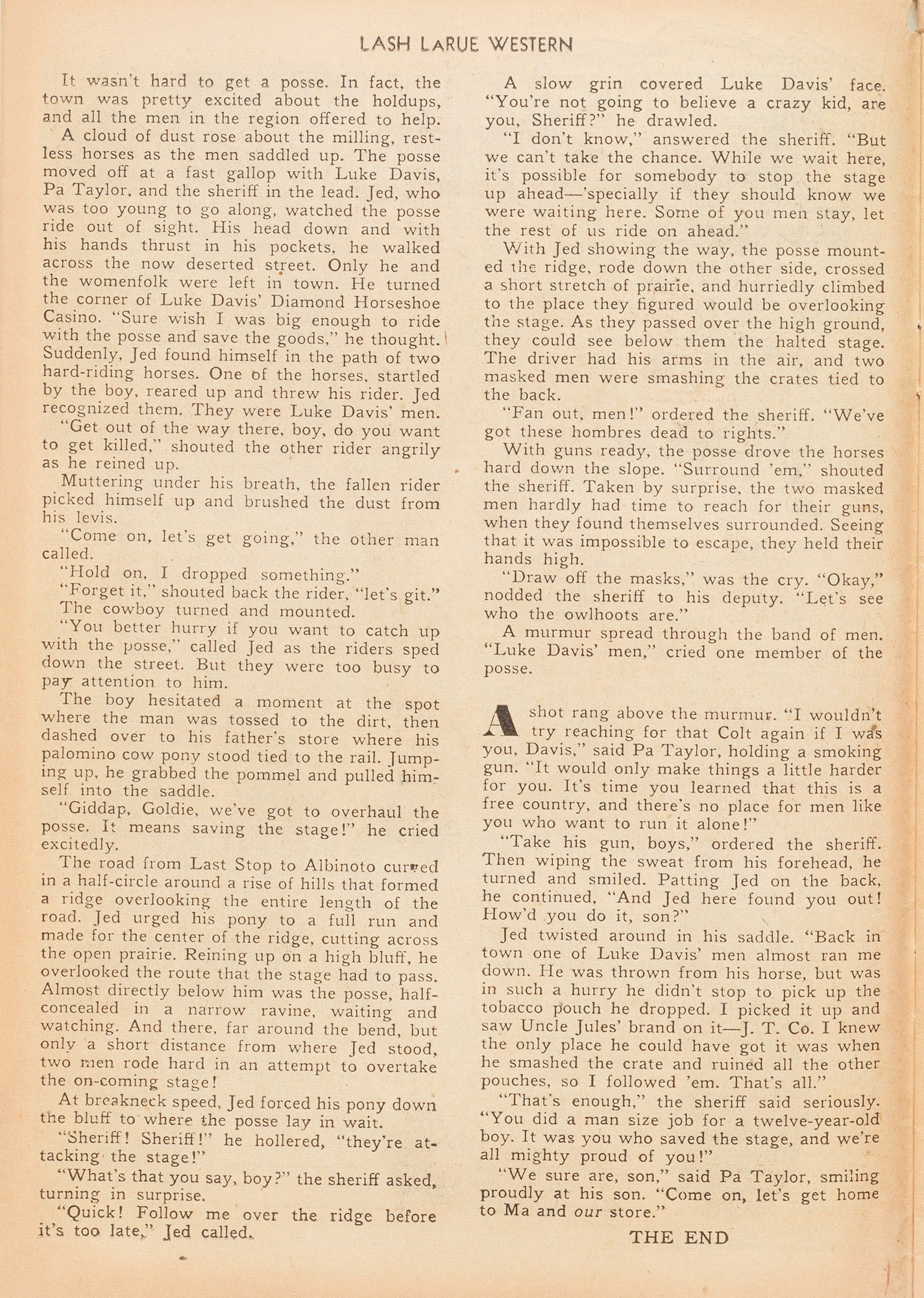 Read online Lash Larue Western (1949) comic -  Issue #10 - 14