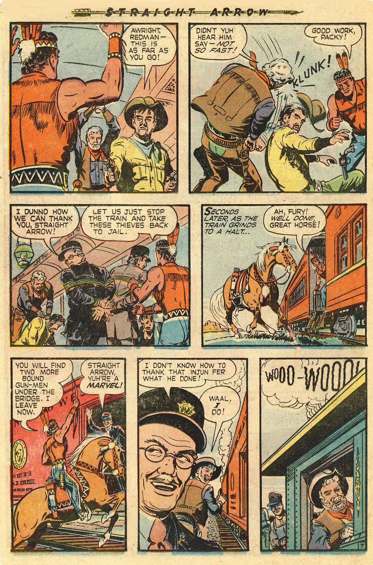 Read online Straight Arrow comic -  Issue #8 - 18