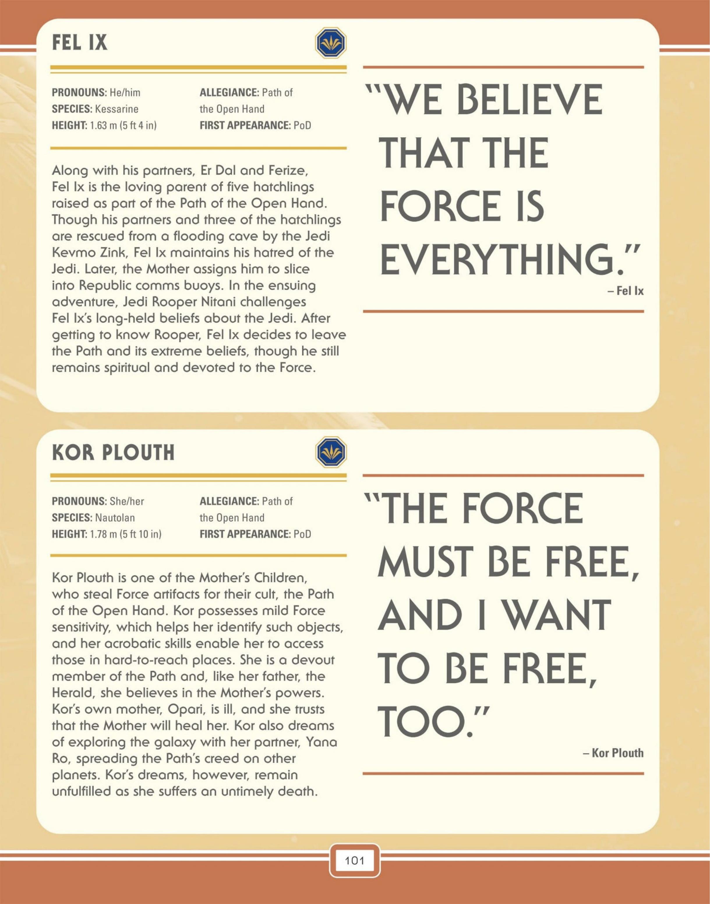 Read online Star Wars: The High Republic Character Encyclopedia comic -  Issue # TPB (Part 2) - 4