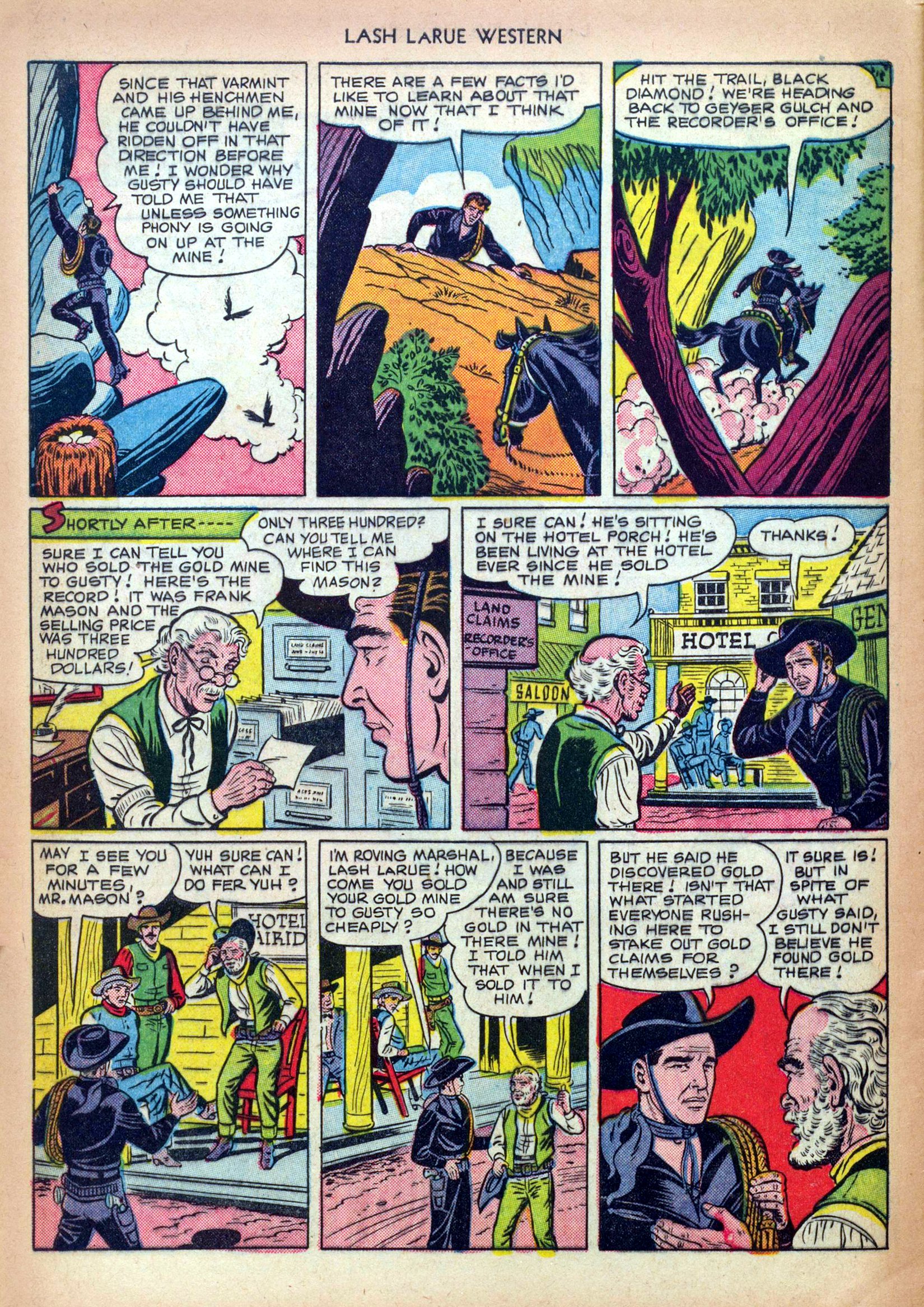 Read online Lash Larue Western (1949) comic -  Issue #13 - 28