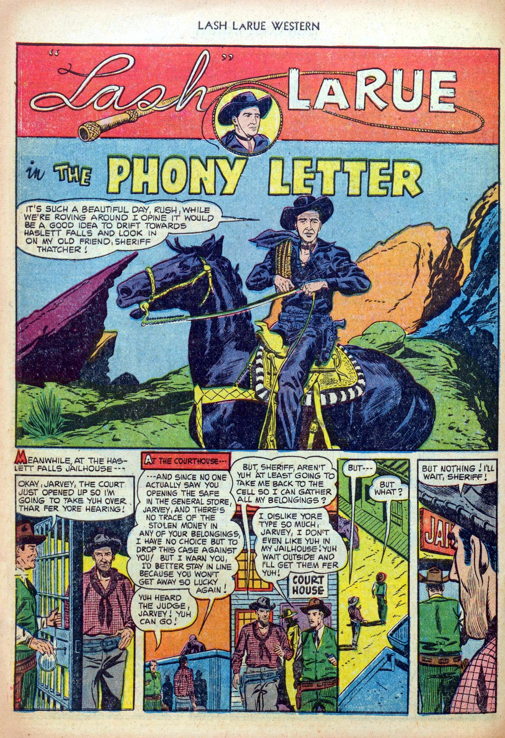 Read online Lash Larue Western (1949) comic -  Issue #38 - 30