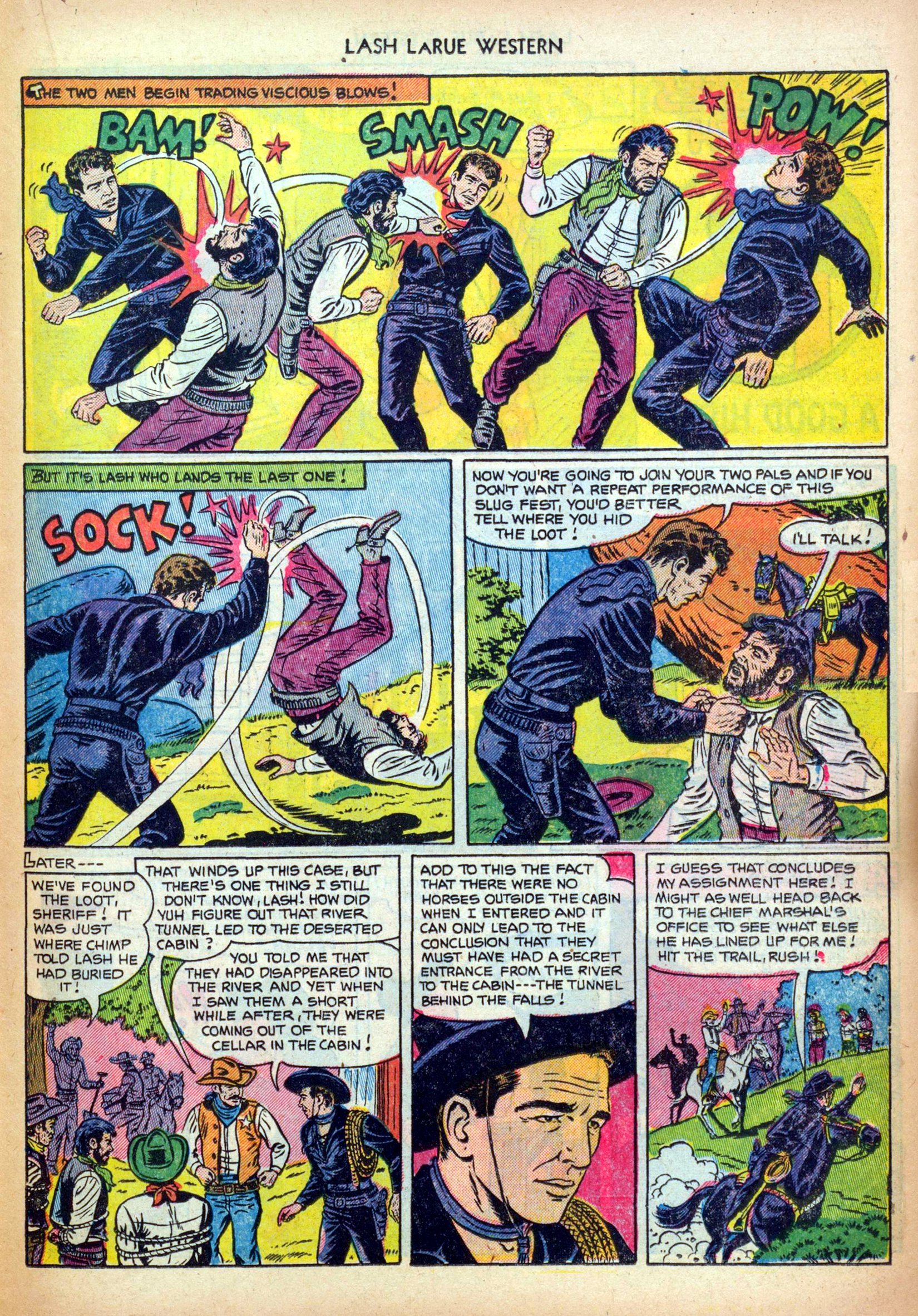 Read online Lash Larue Western (1949) comic -  Issue #28 - 23