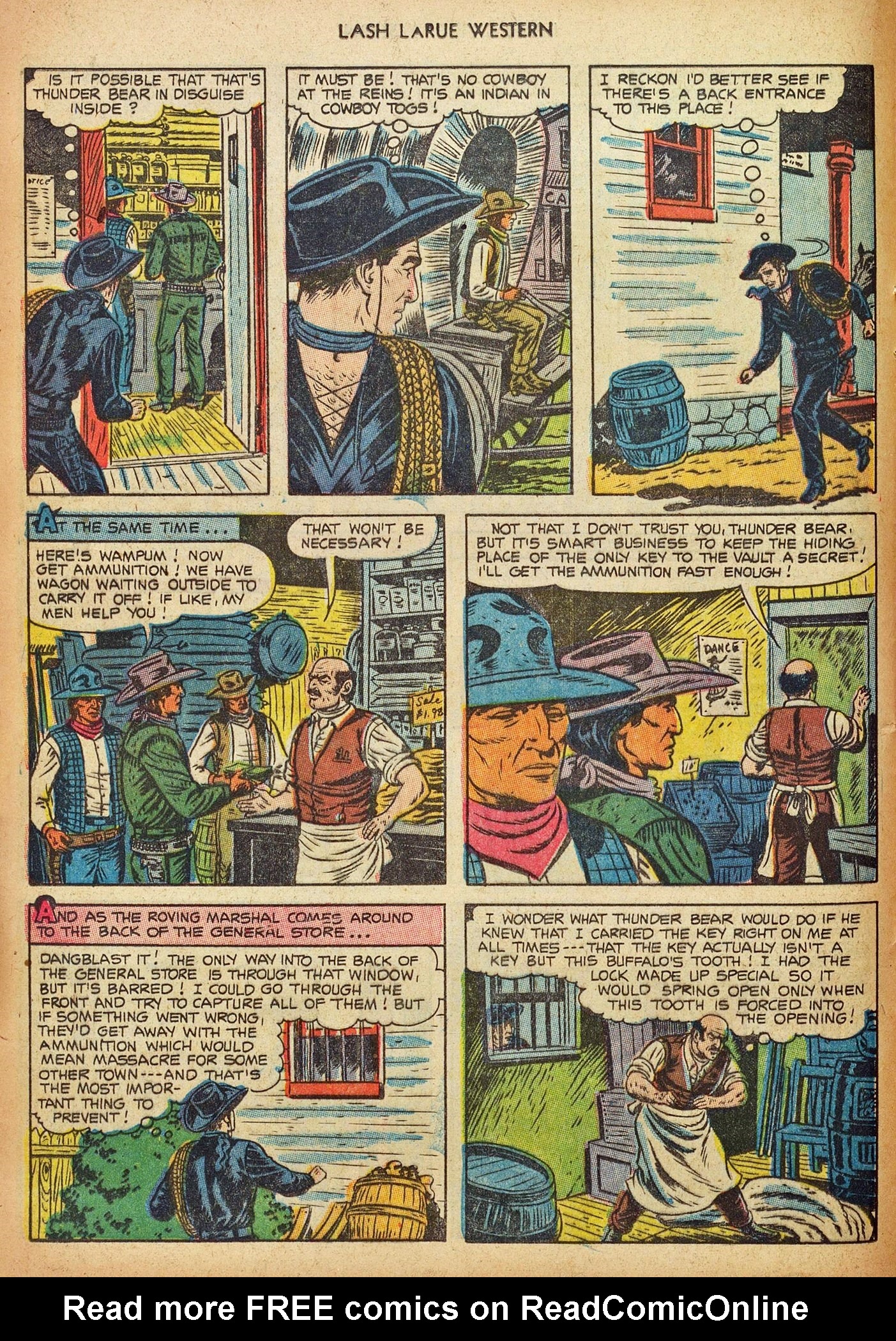 Read online Lash Larue Western (1949) comic -  Issue #44 - 12