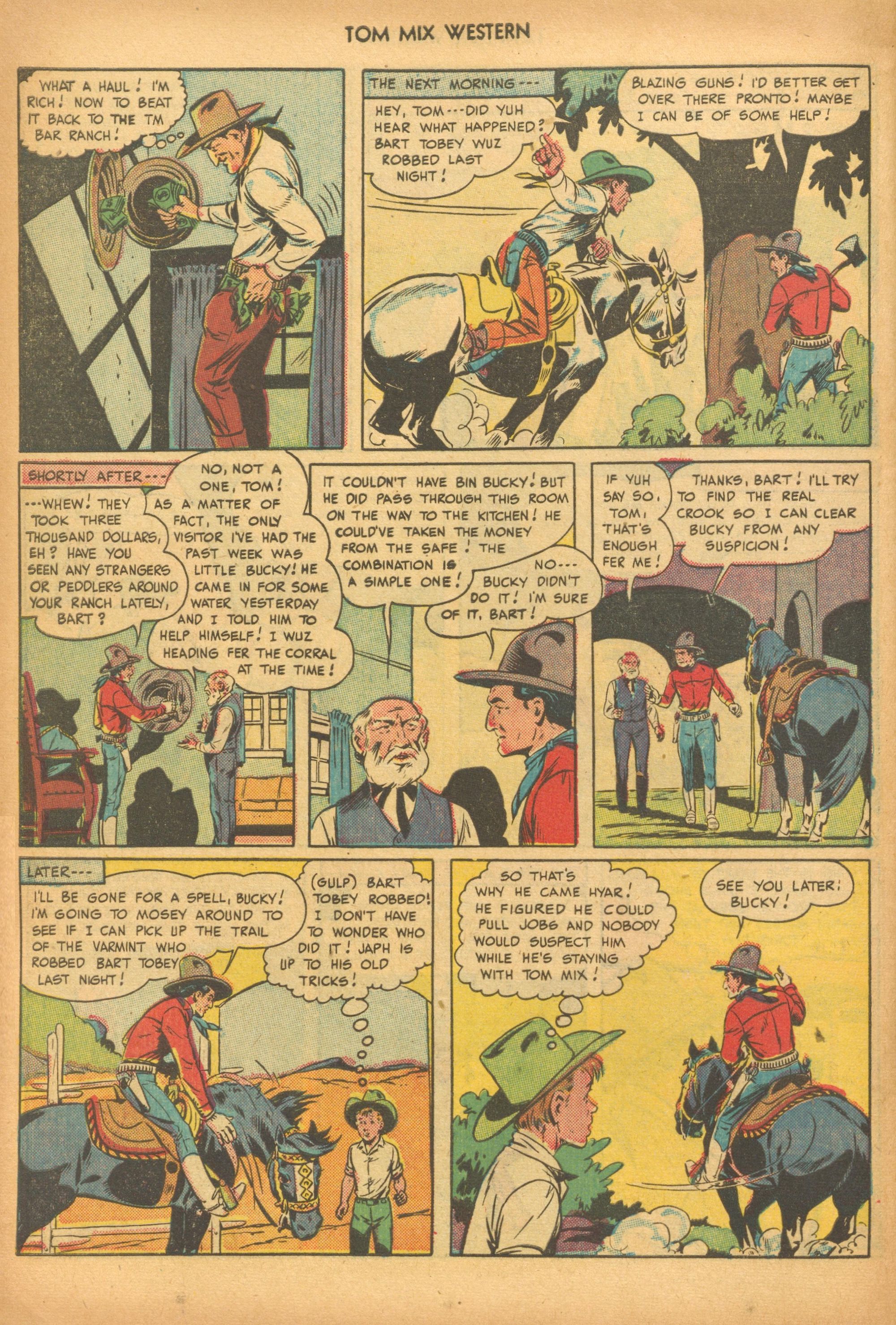 Read online Tom Mix Western (1948) comic -  Issue #20 - 34