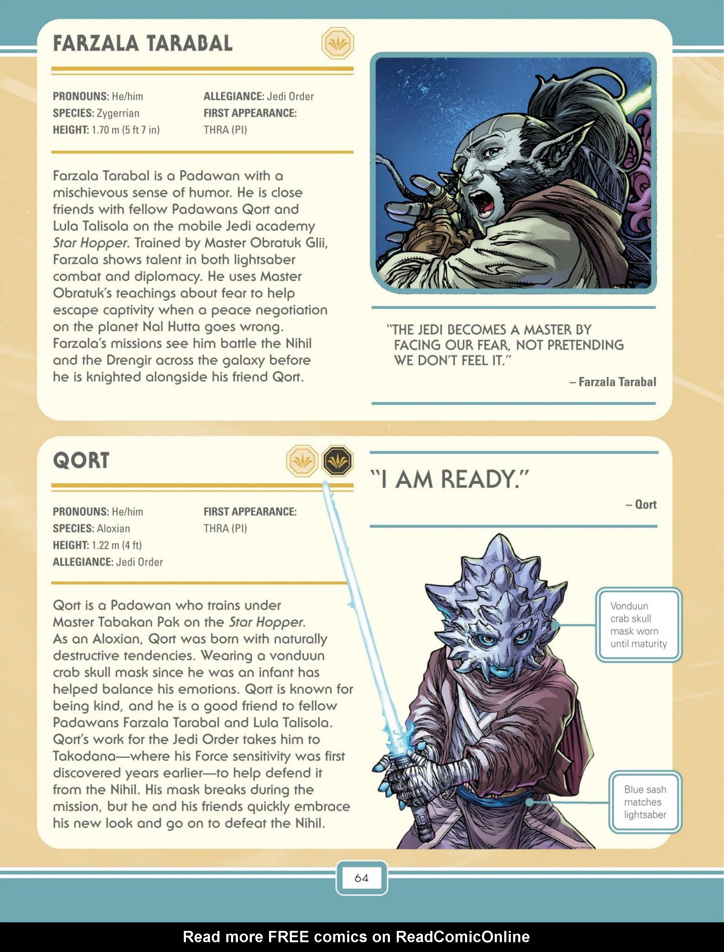 Read online Star Wars: The High Republic Character Encyclopedia comic -  Issue # TPB (Part 1) - 66