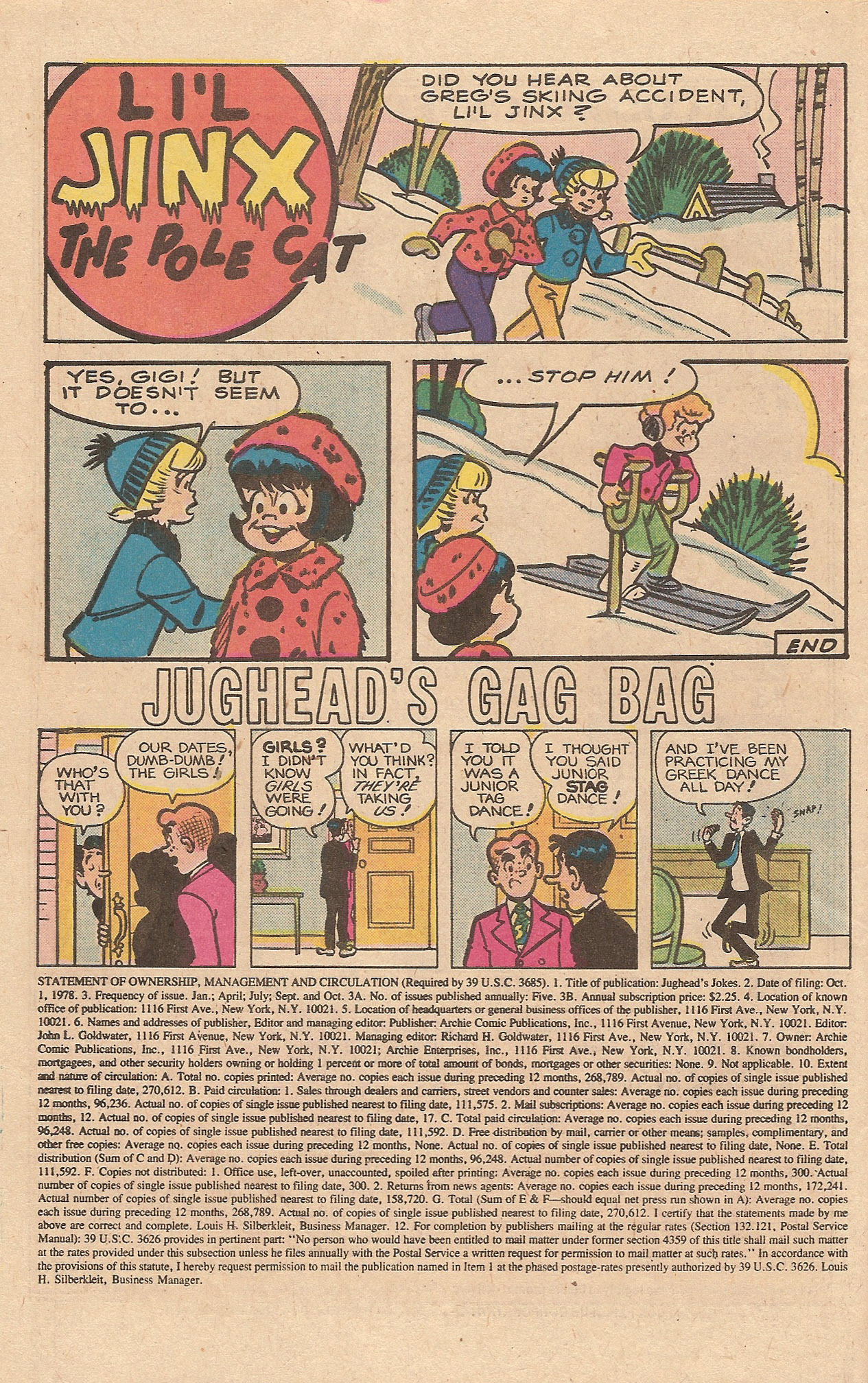 Read online Jughead's Jokes comic -  Issue #63 - 10