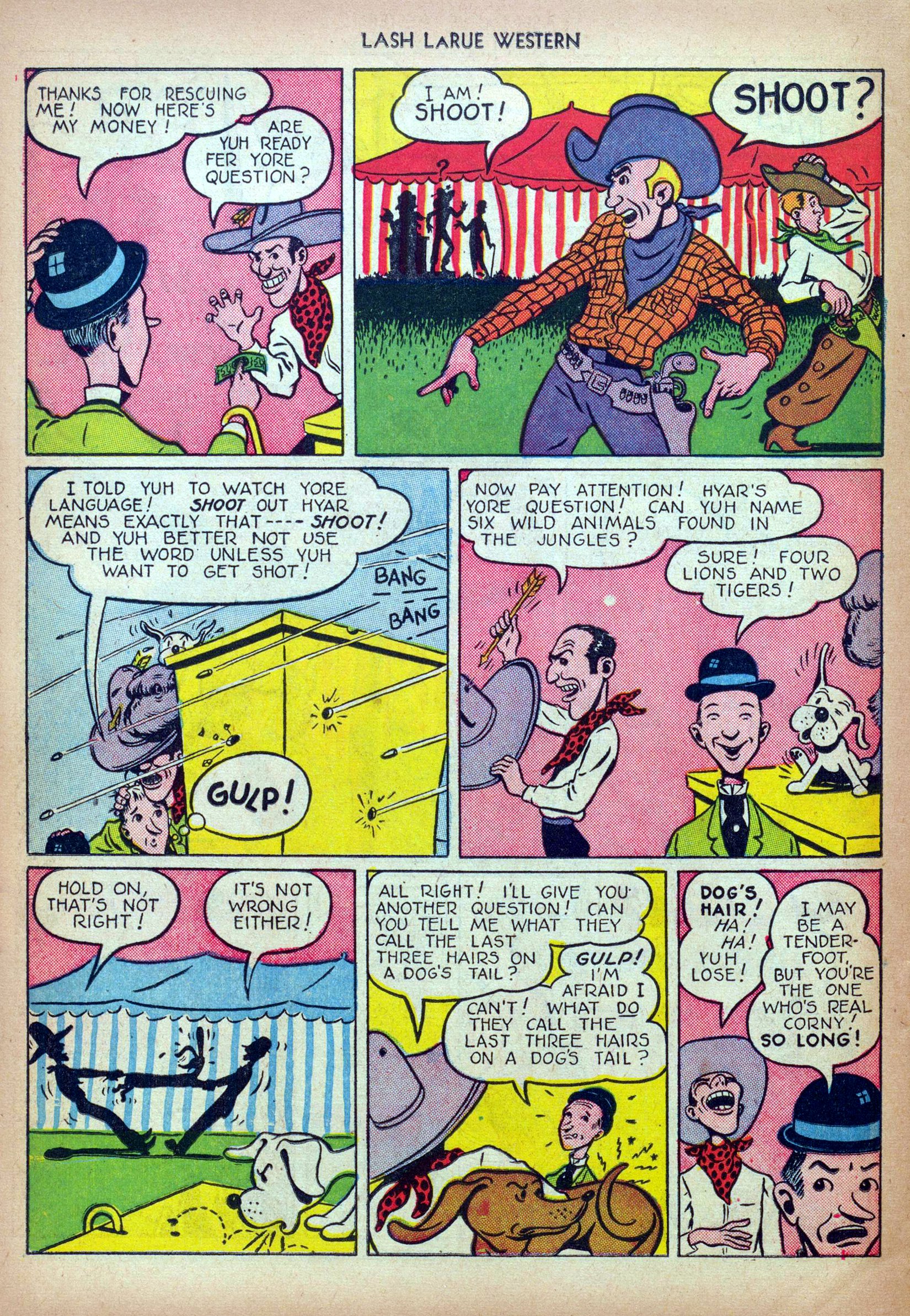 Read online Lash Larue Western (1949) comic -  Issue #13 - 26