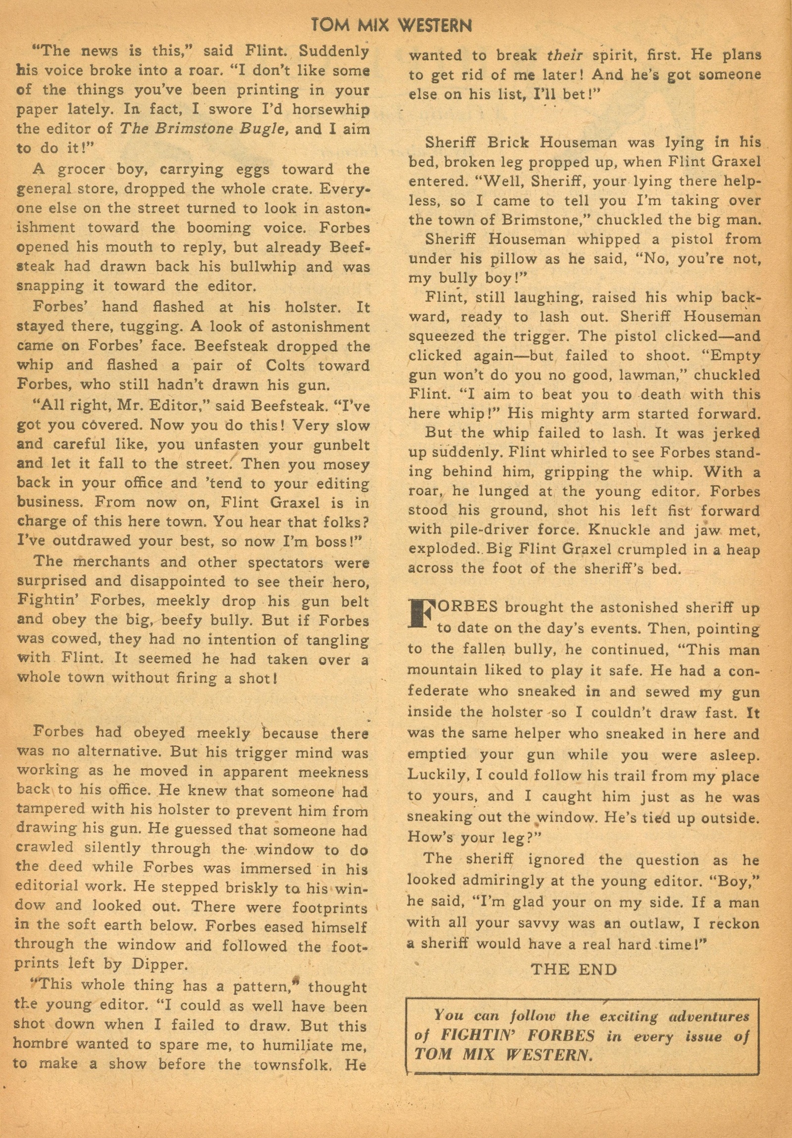 Read online Tom Mix Western (1948) comic -  Issue #33 - 34