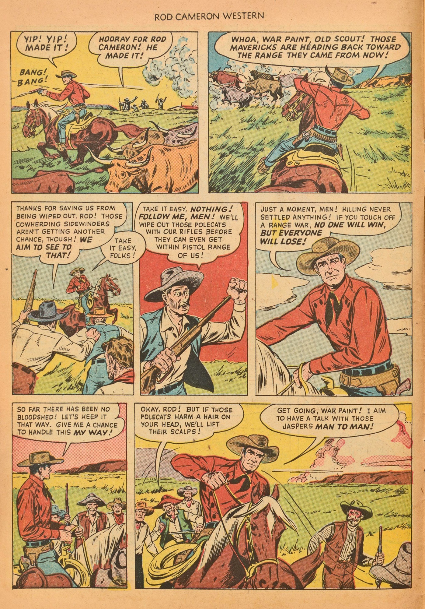 Read online Rod Cameron Western comic -  Issue #2 - 10