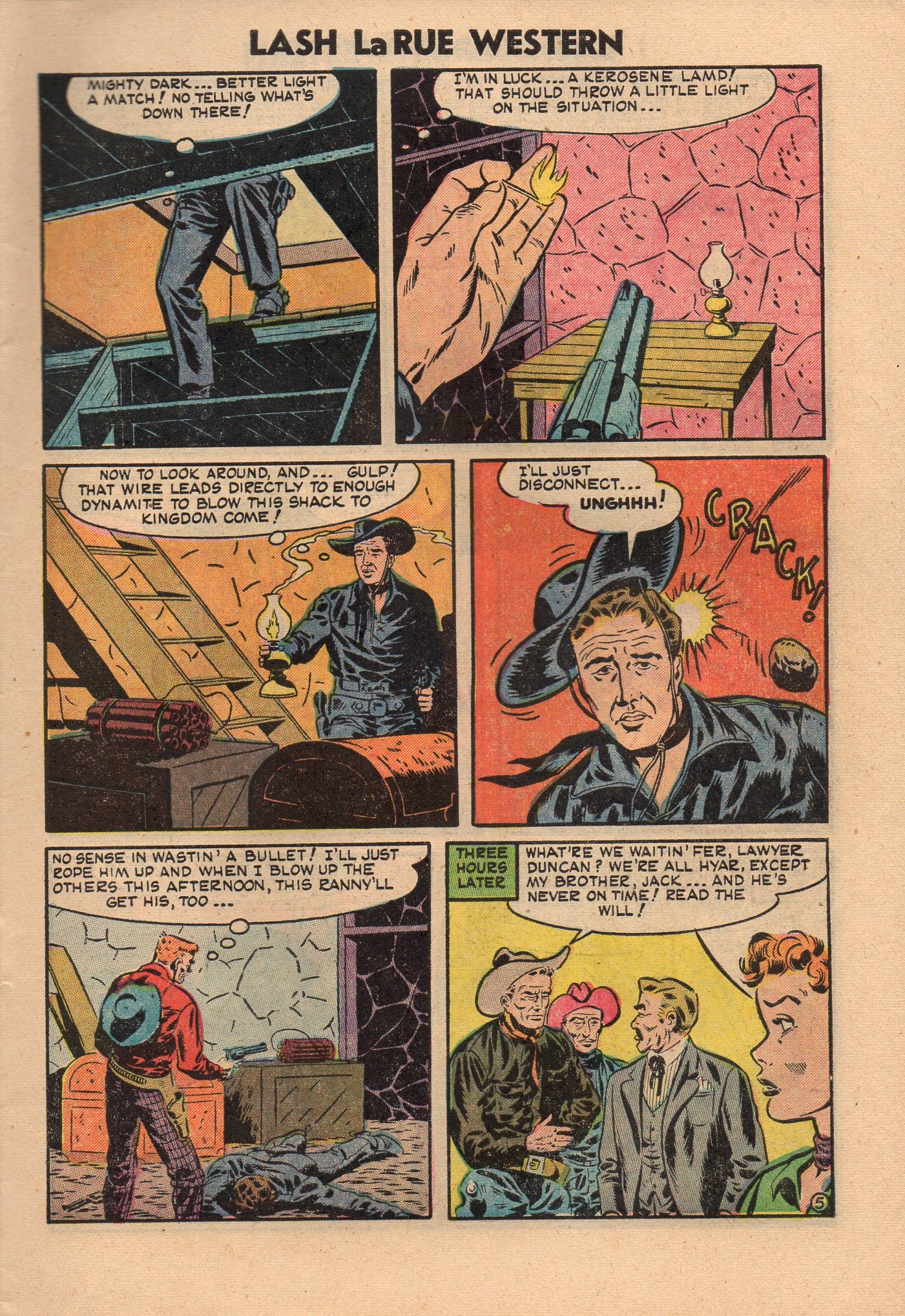 Read online Lash Larue Western (1949) comic -  Issue #50 - 7