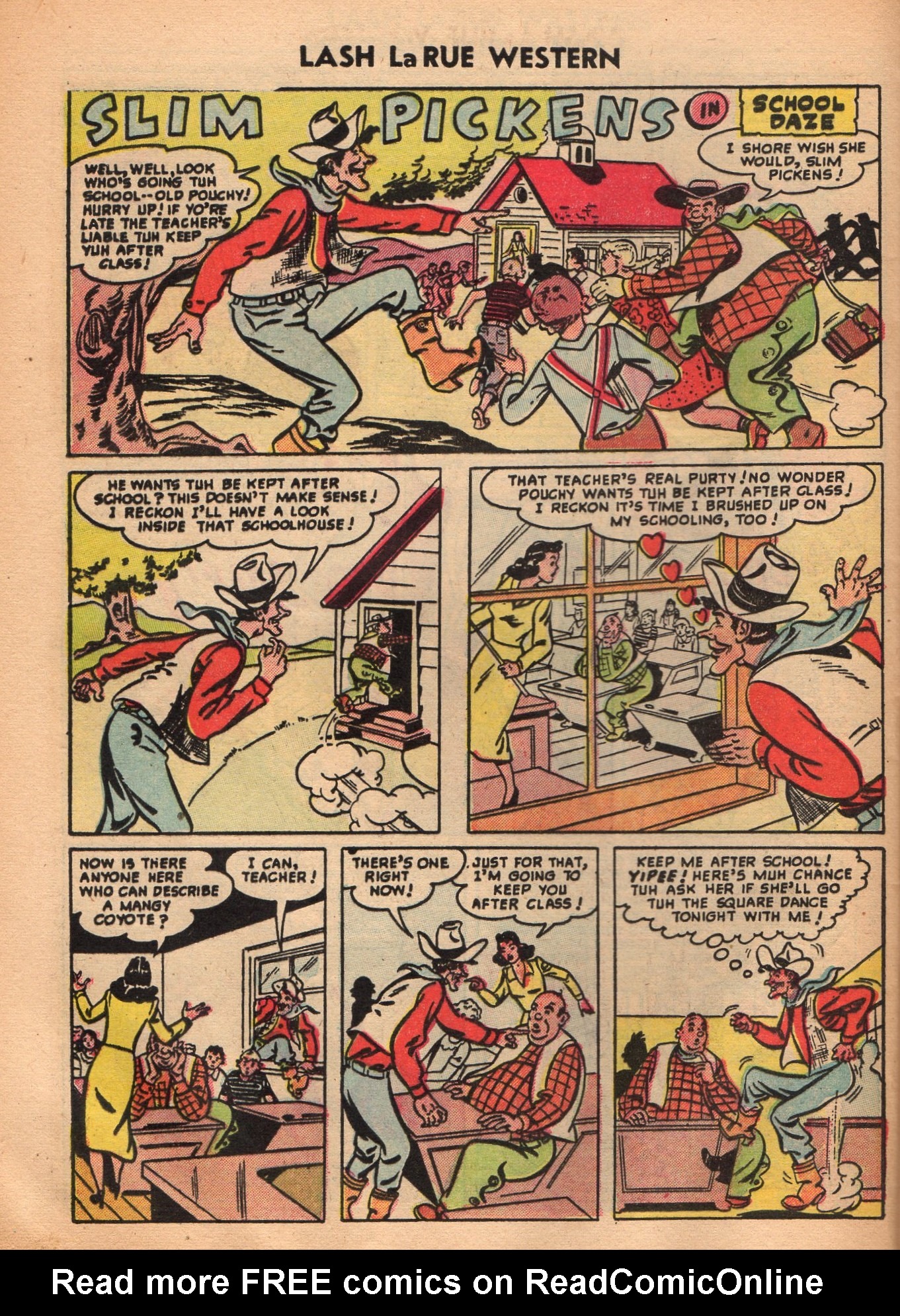 Read online Lash Larue Western (1949) comic -  Issue #52 - 28