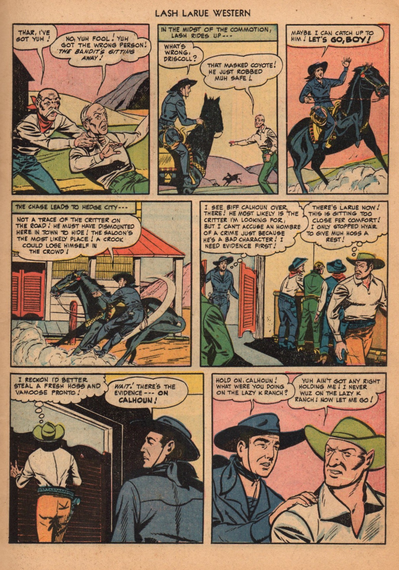 Read online Lash Larue Western (1949) comic -  Issue #2 - 17