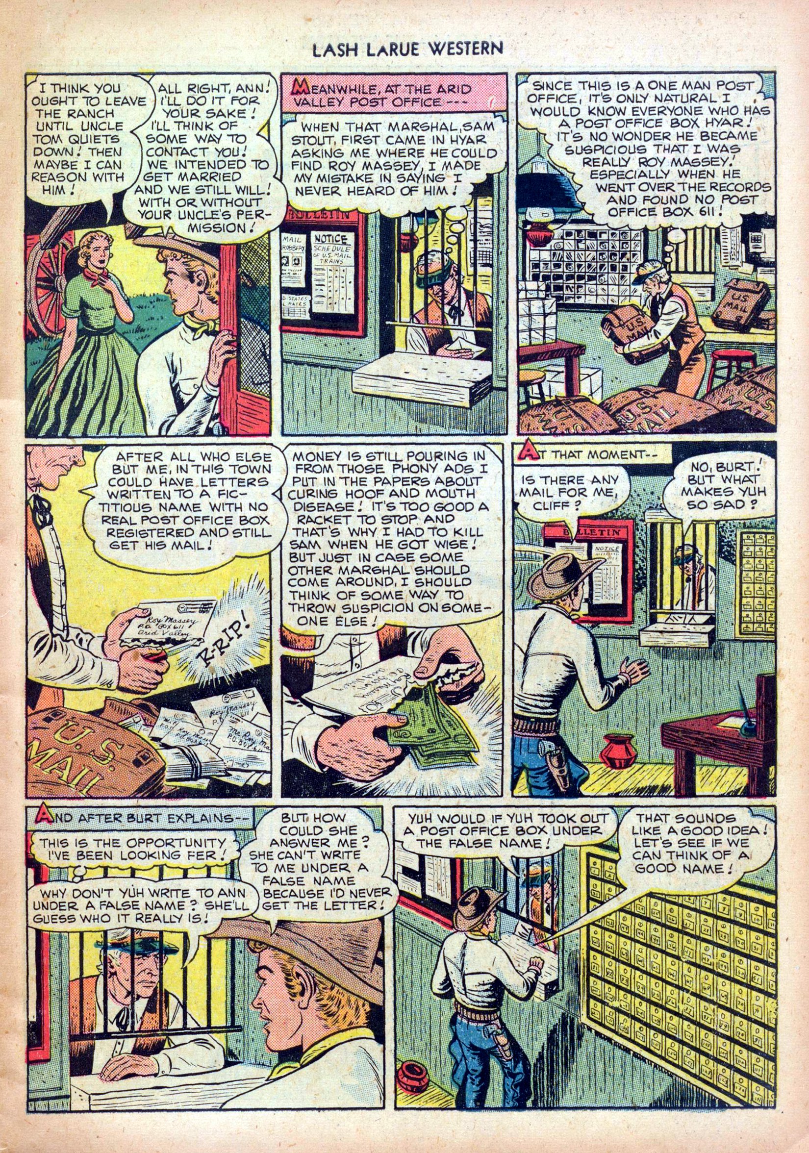 Read online Lash Larue Western (1949) comic -  Issue #4 - 7