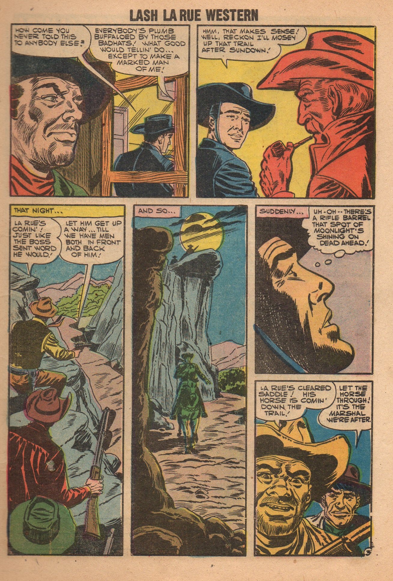 Read online Lash Larue Western (1949) comic -  Issue #65 - 5