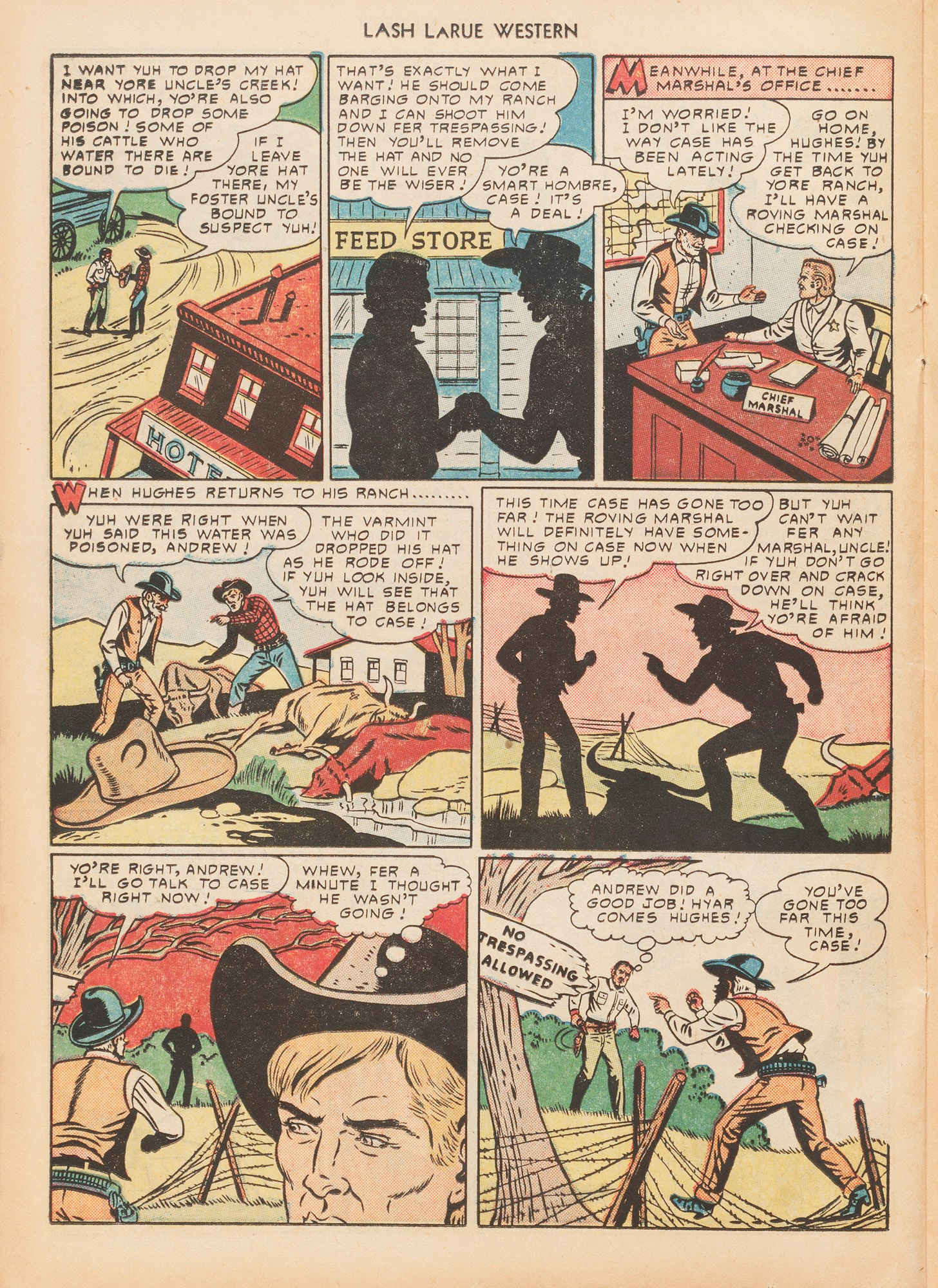 Read online Lash Larue Western (1949) comic -  Issue #7 - 28
