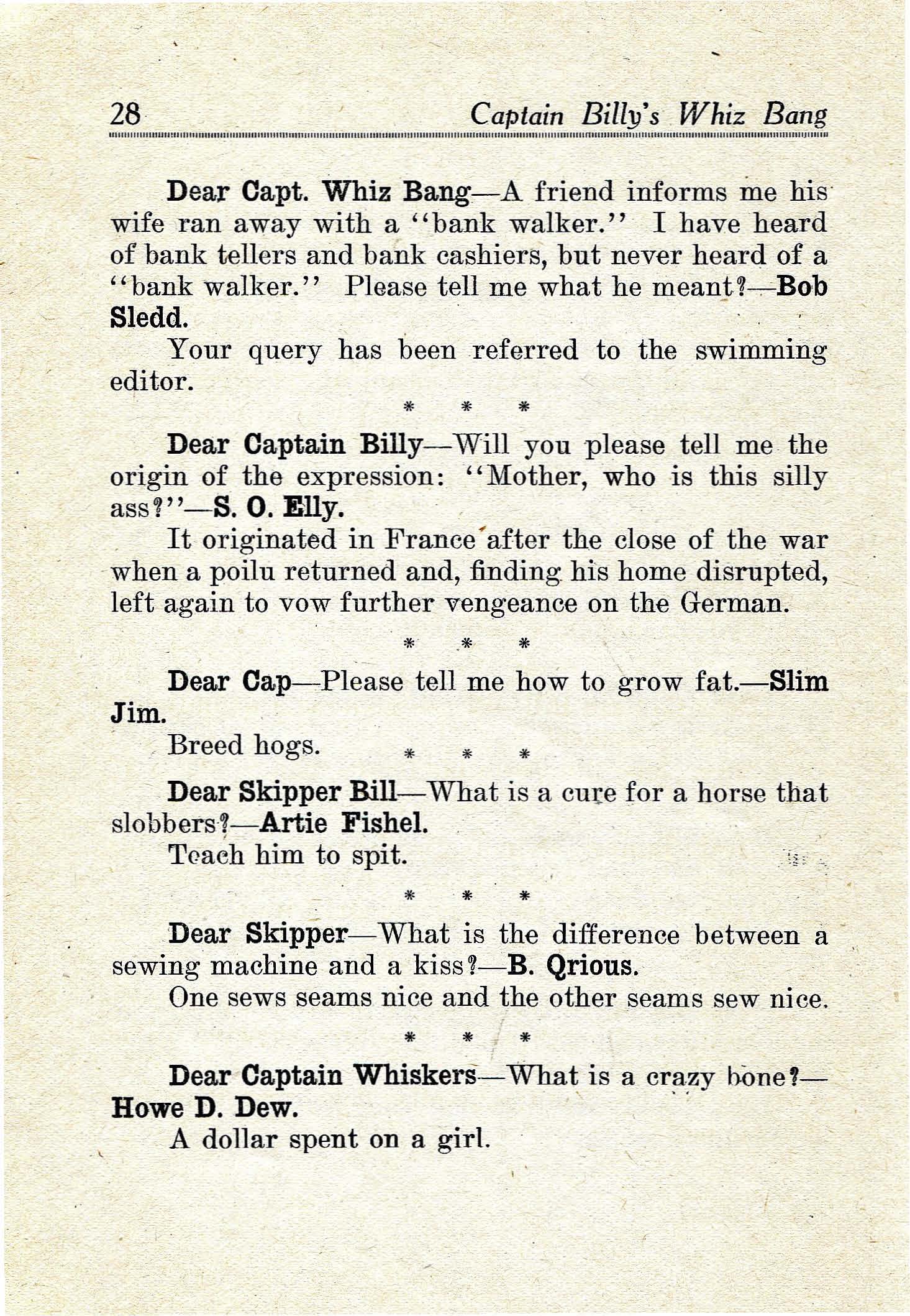 Read online Captain Billy's Whiz Bang comic -  Issue #22 - 30