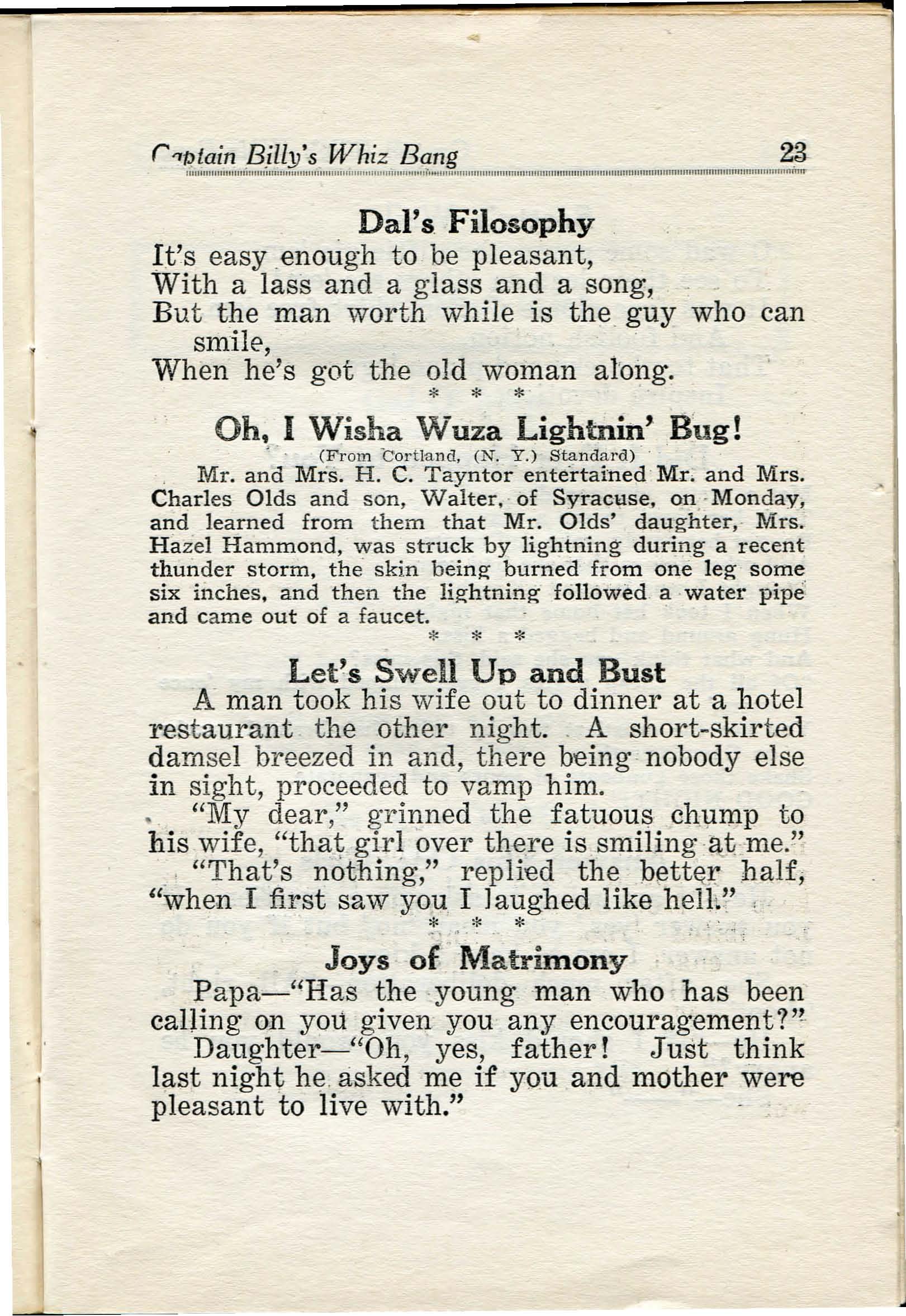Read online Captain Billy's Whiz Bang comic -  Issue #28 - 25