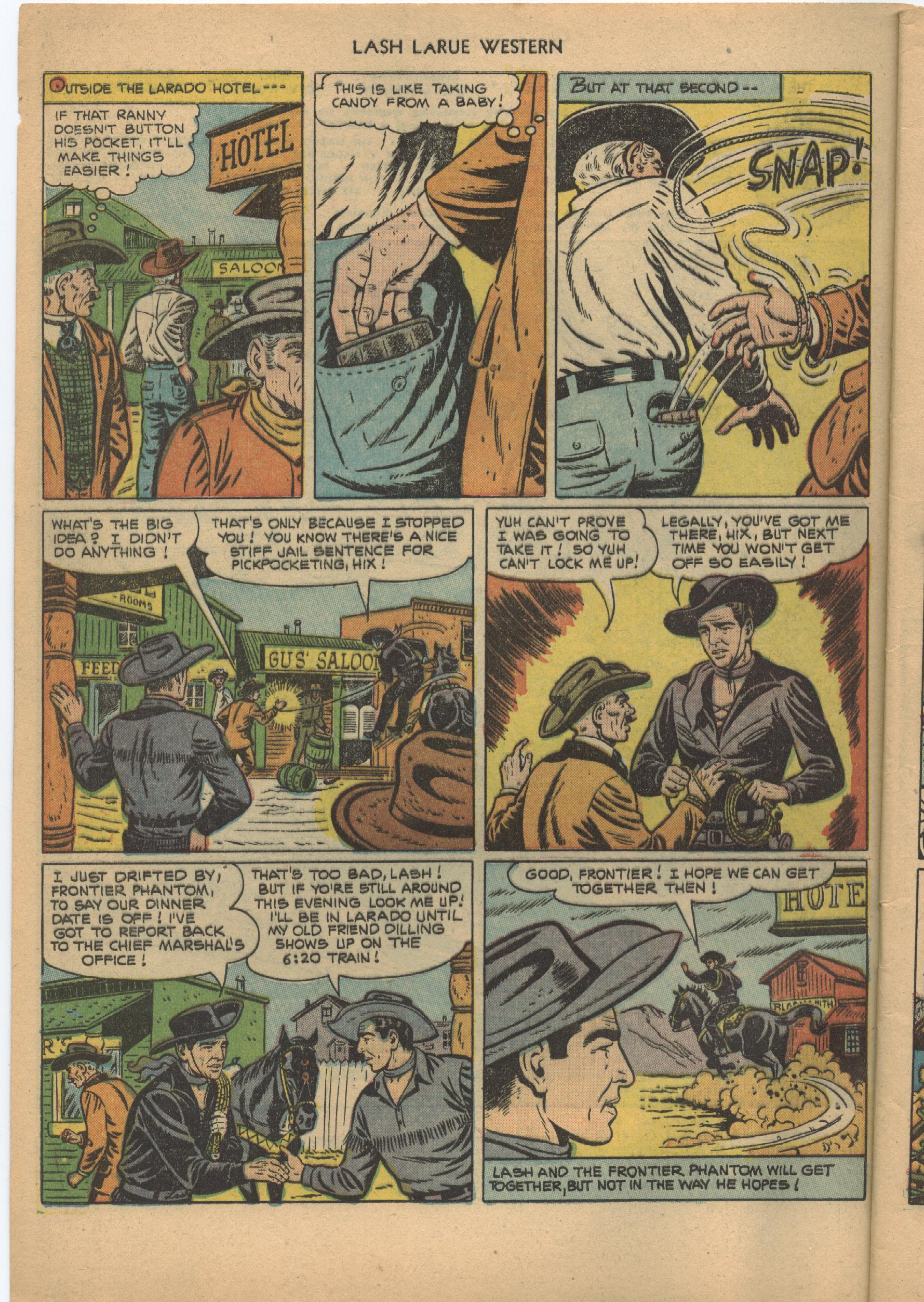 Read online Lash Larue Western (1949) comic -  Issue #21 - 4