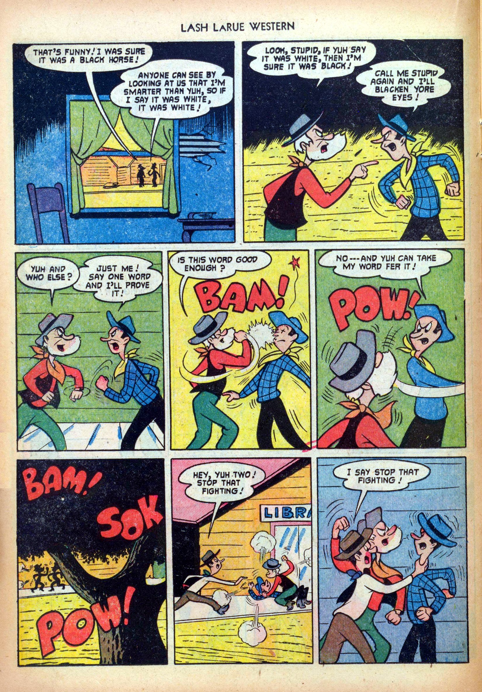 Read online Lash Larue Western (1949) comic -  Issue #28 - 14