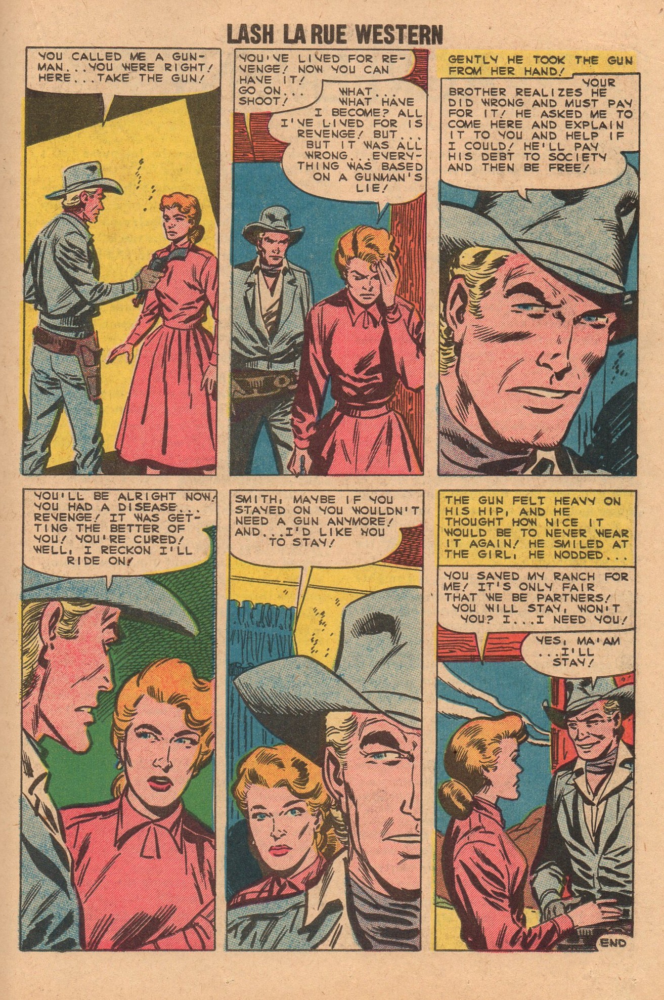 Read online Lash Larue Western (1949) comic -  Issue #74 - 19