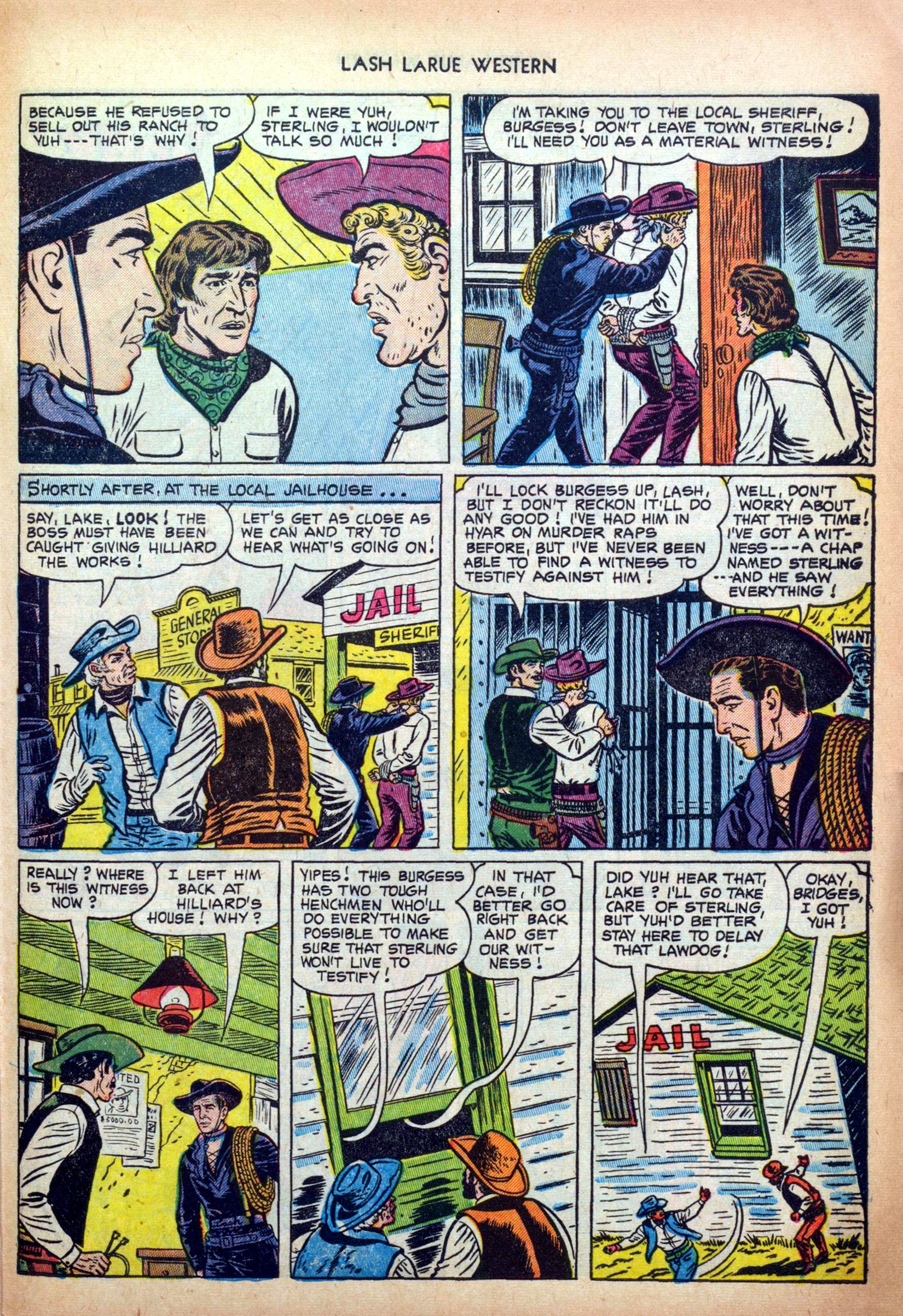 Read online Lash Larue Western (1949) comic -  Issue #34 - 29