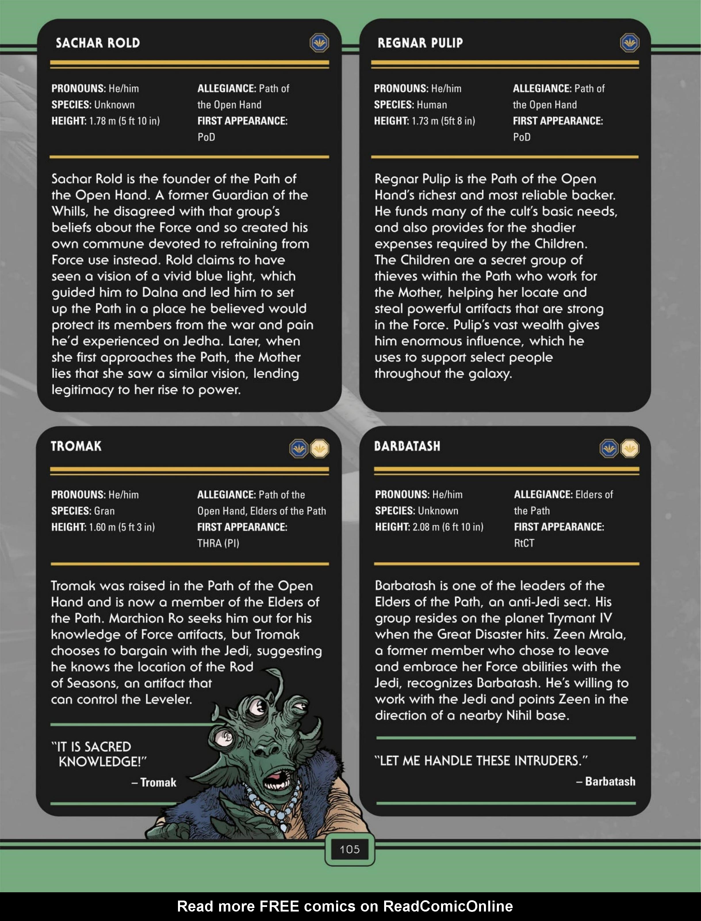 Read online Star Wars: The High Republic Character Encyclopedia comic -  Issue # TPB (Part 2) - 8