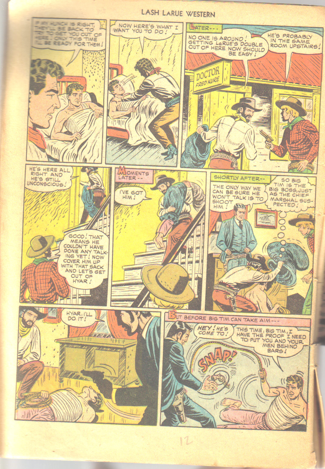 Read online Lash Larue Western (1949) comic -  Issue #6 - 12