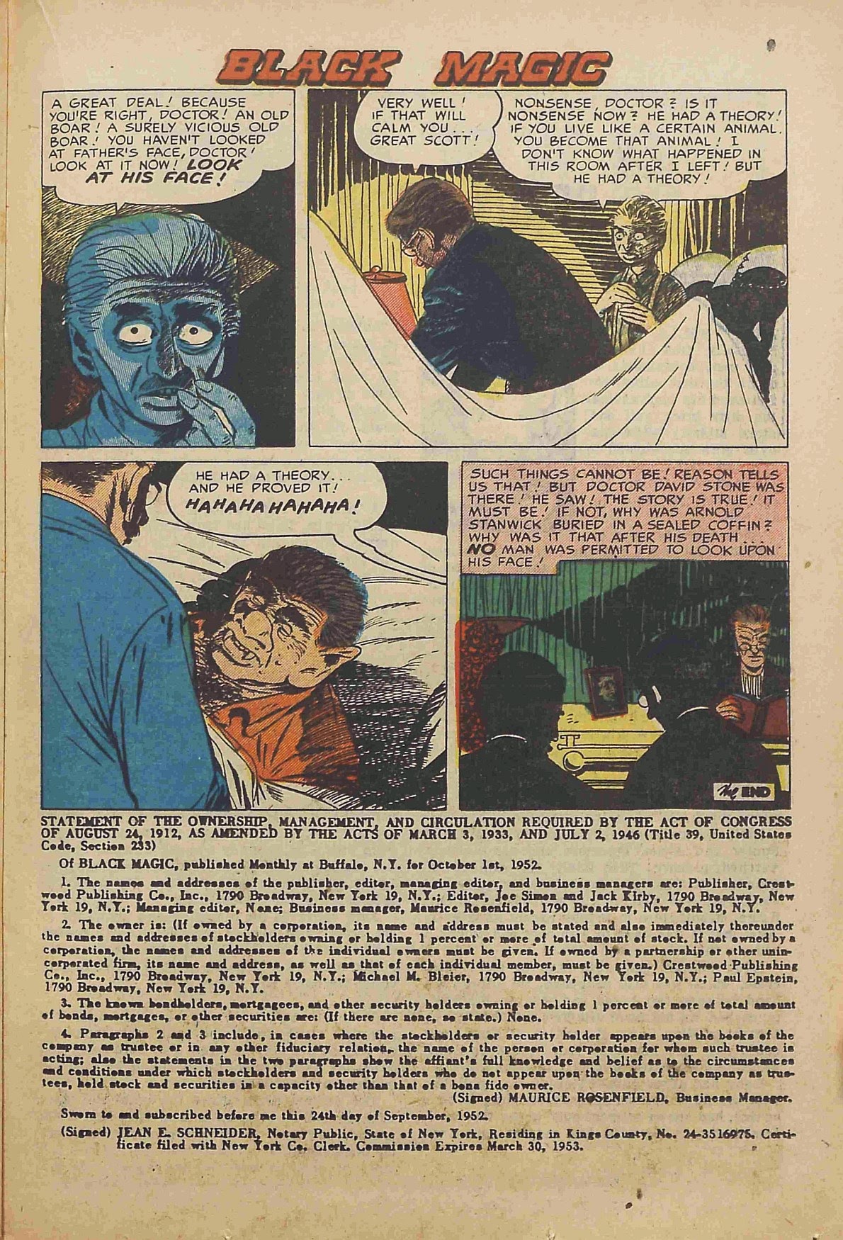 Read online Black Magic (1950) comic -  Issue #22 - 25