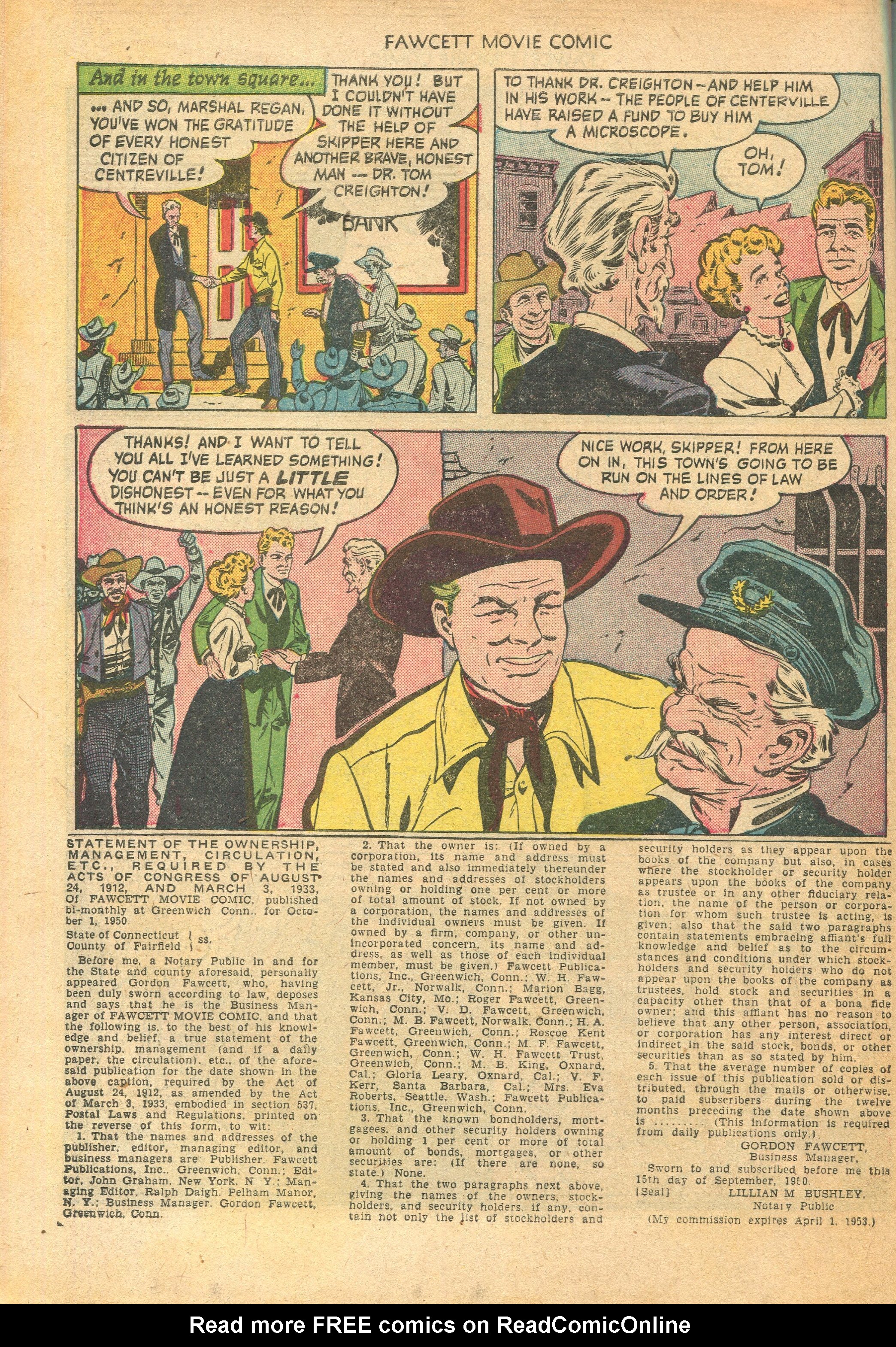 Read online Fawcett Movie Comic comic -  Issue #9 - 34