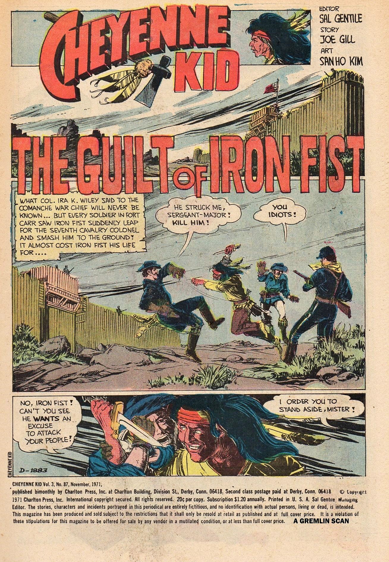 Read online Cheyenne Kid comic -  Issue #87 - 3