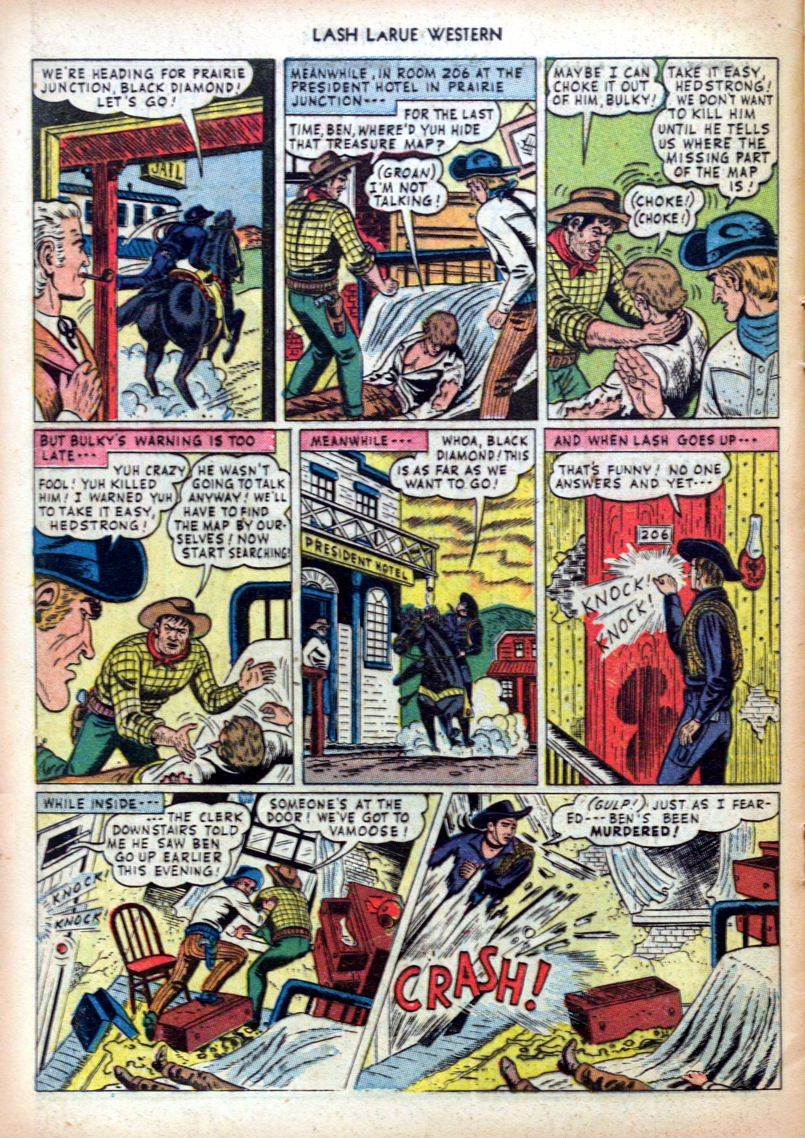 Read online Lash Larue Western (1949) comic -  Issue #4 - 28