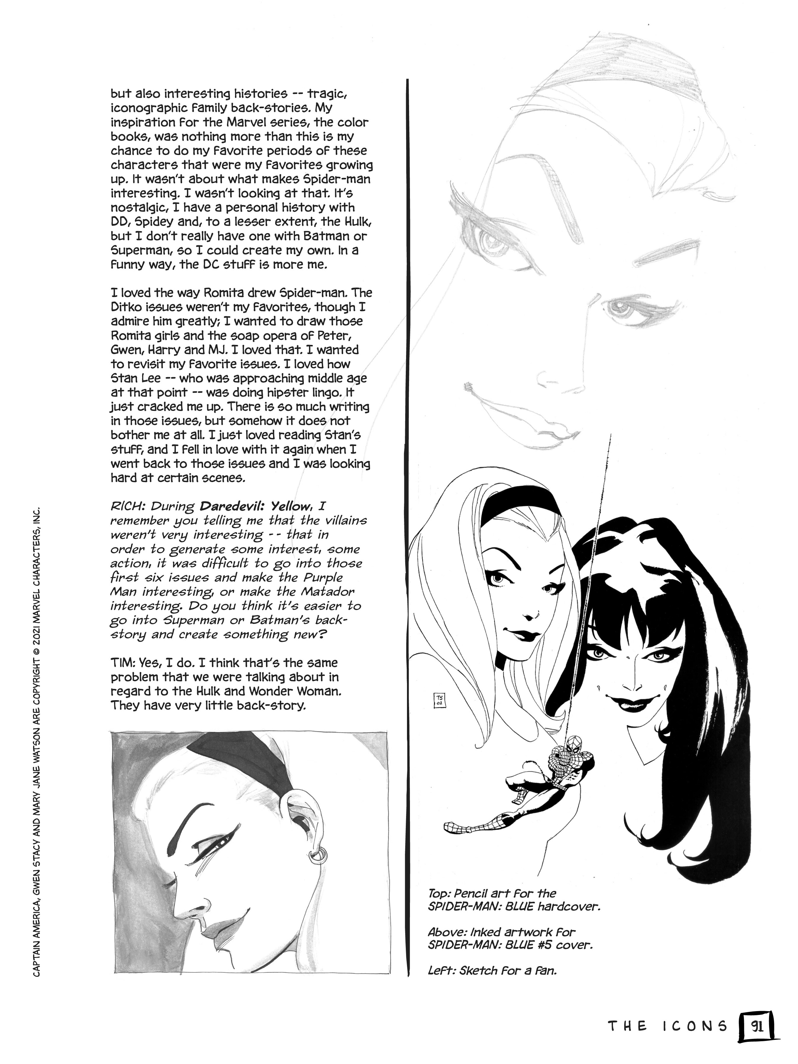 Read online Drawing Heroes in the Backyard: Tim Sale Black and White, Revised and Expanded comic -  Issue # TPB (Part 1) - 80