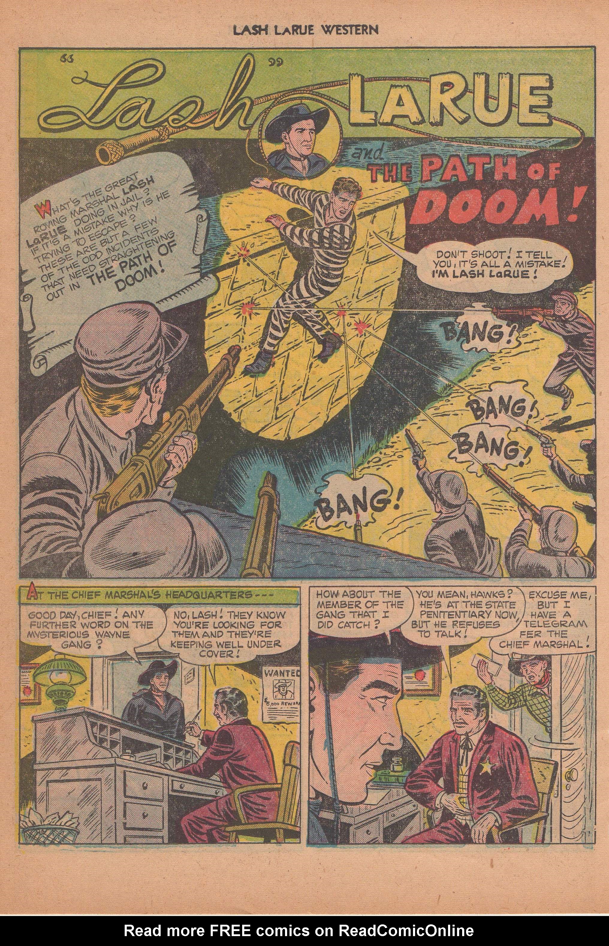 Read online Lash Larue Western (1949) comic -  Issue #14 - 43