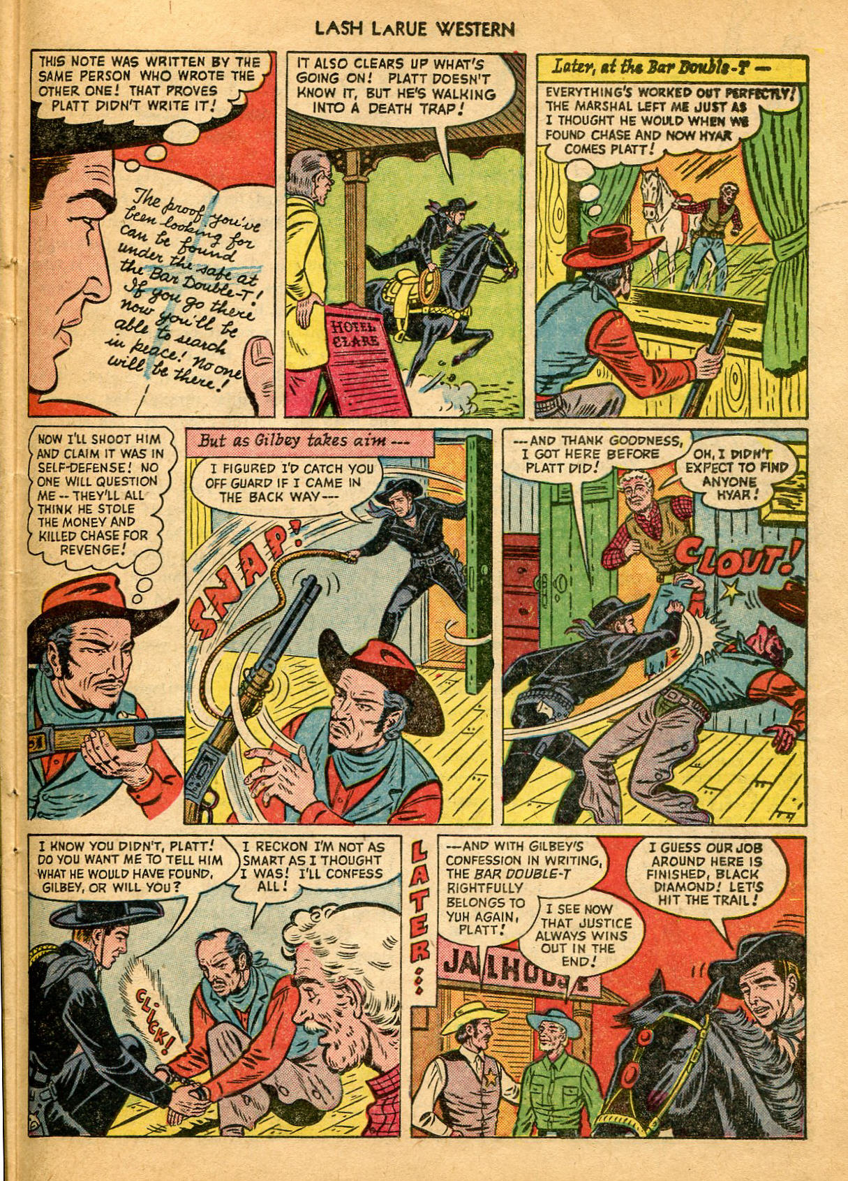 Read online Lash Larue Western (1949) comic -  Issue #9 - 23