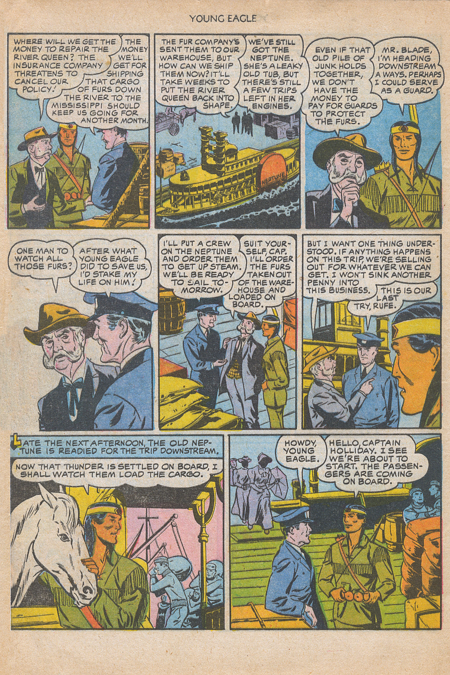 Read online Young Eagle comic -  Issue #5 - 6