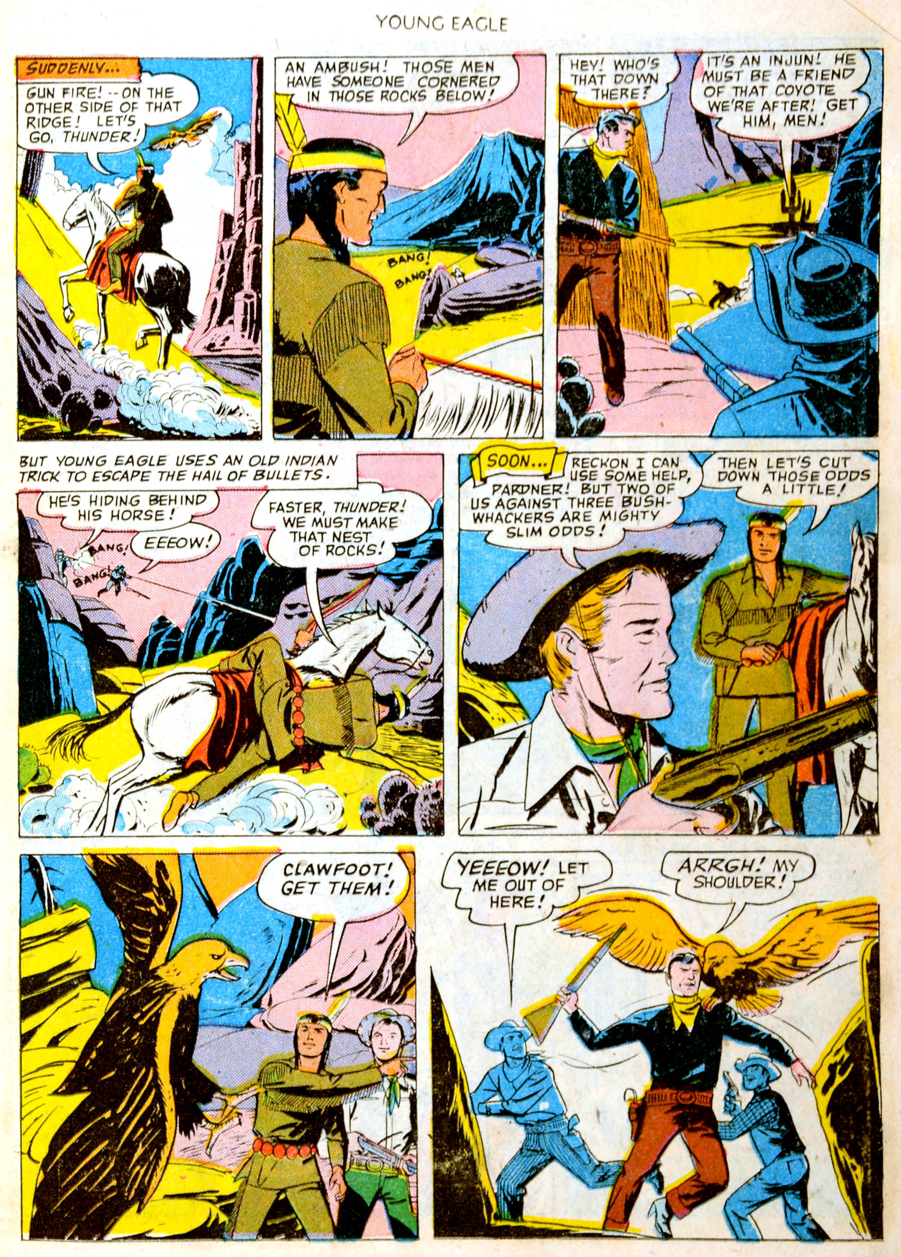 Read online Young Eagle comic -  Issue #4 - 5