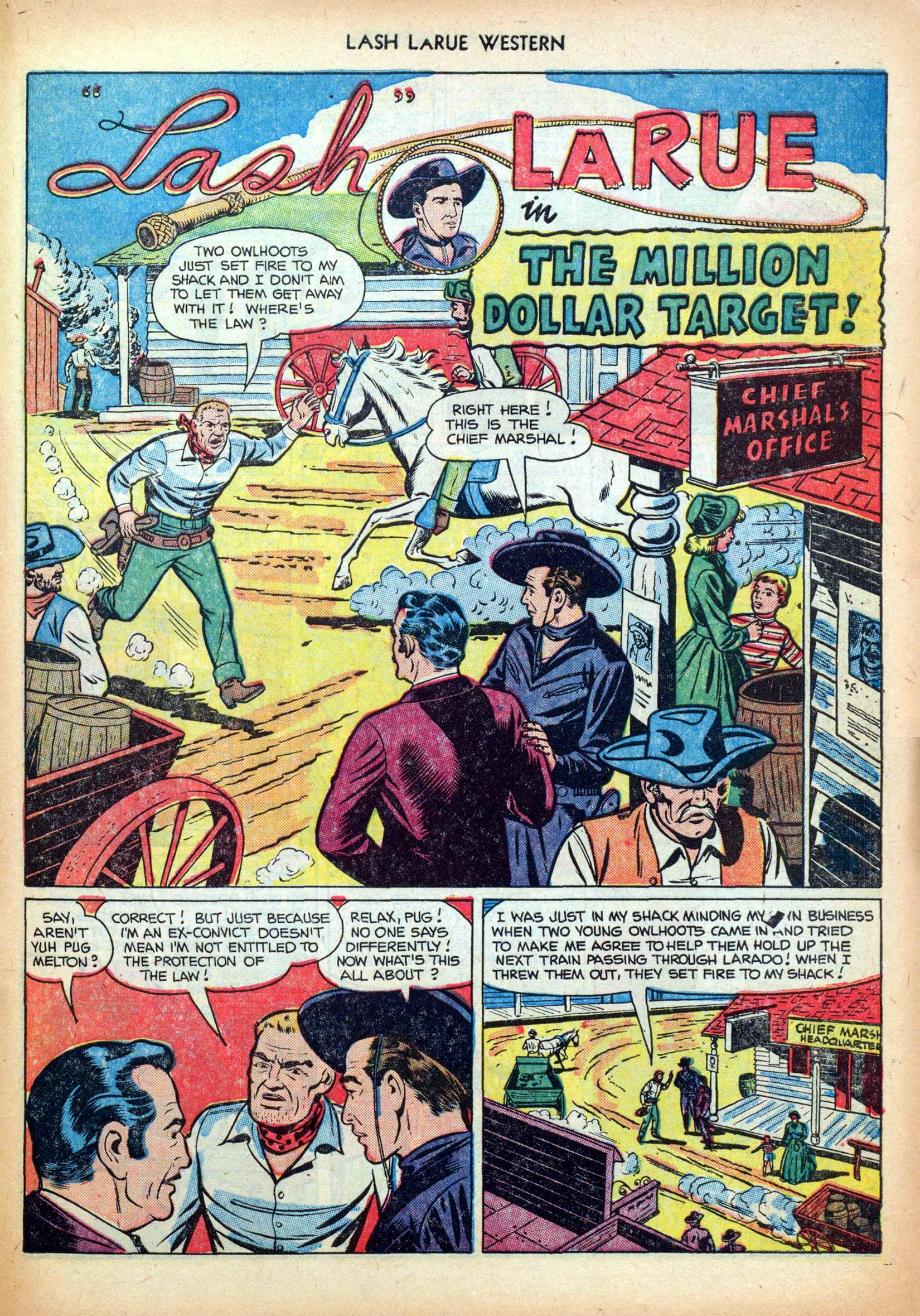 Read online Lash Larue Western (1949) comic -  Issue #26 - 27