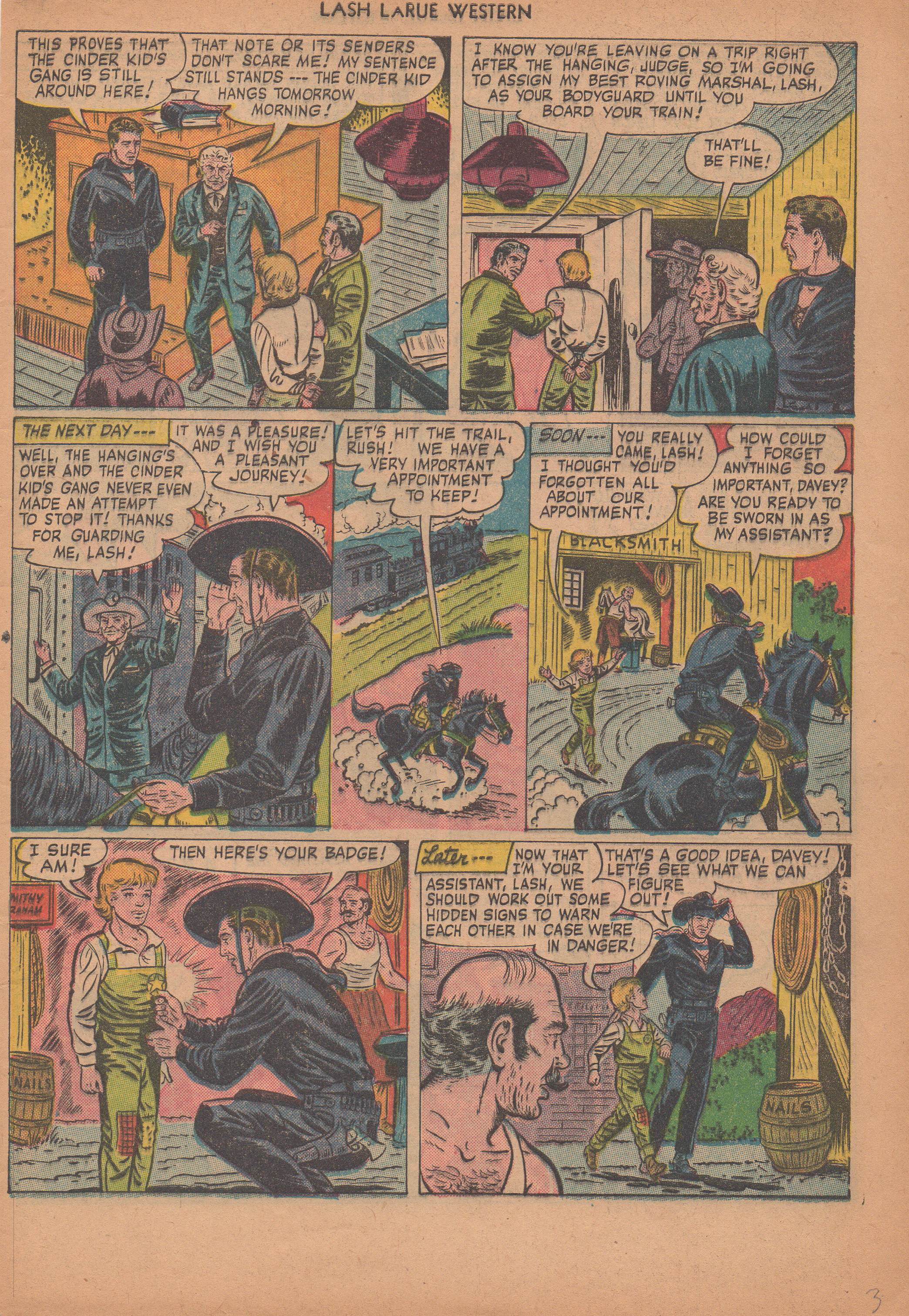 Read online Lash Larue Western (1949) comic -  Issue #14 - 6