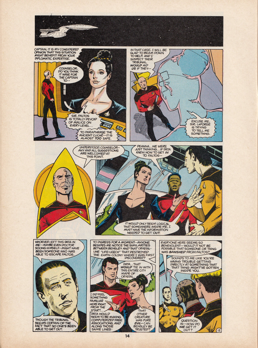 Read online Star Trek The Next Generation (1990) comic -  Issue #7 - 14