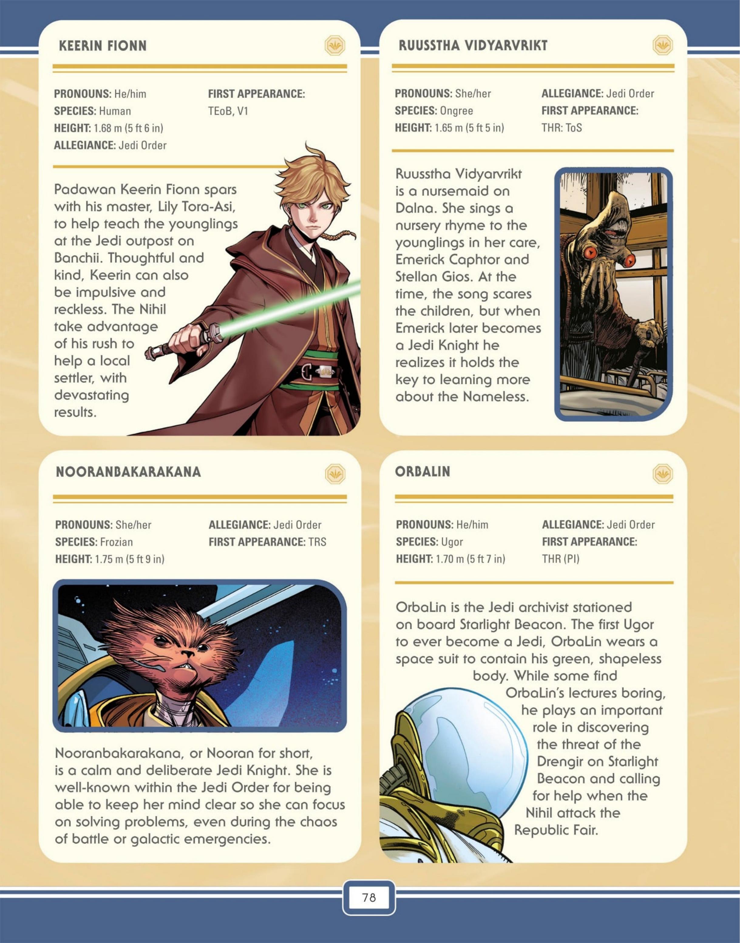 Read online Star Wars: The High Republic Character Encyclopedia comic -  Issue # TPB (Part 1) - 80