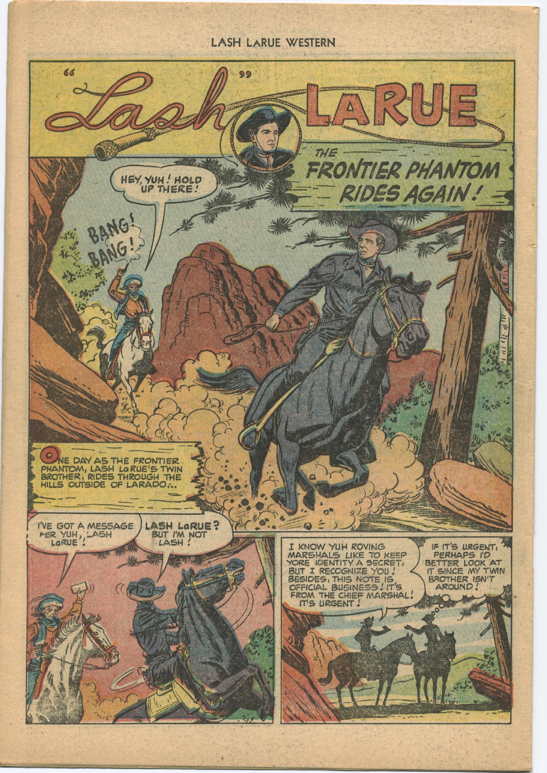 Read online Lash Larue Western (1949) comic -  Issue #21 - 26