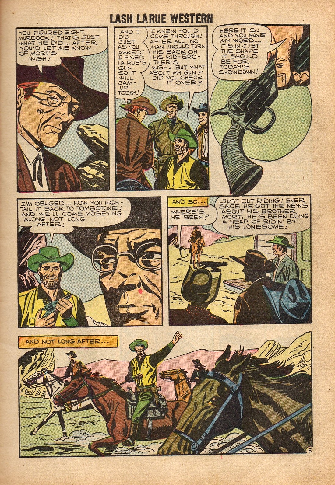 Read online Lash Larue Western (1949) comic -  Issue #67 - 7