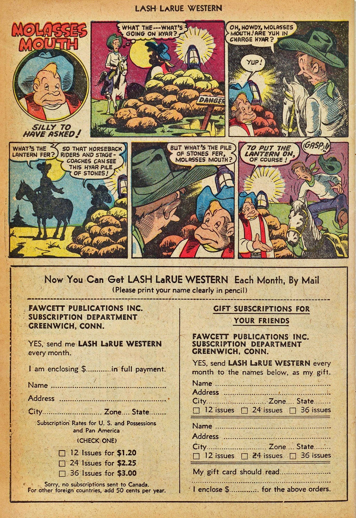 Read online Lash Larue Western (1949) comic -  Issue #42 - 34