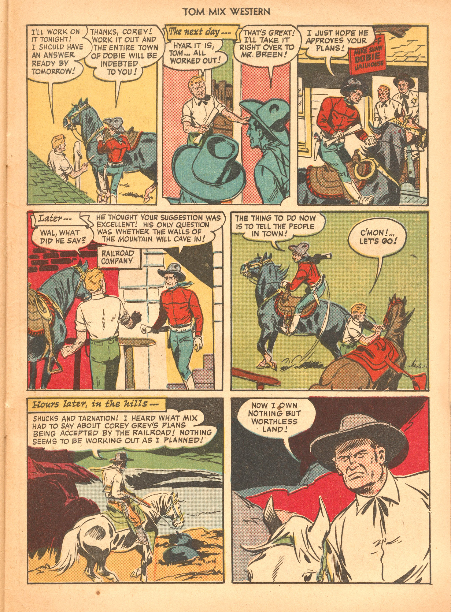 Read online Tom Mix Western (1948) comic -  Issue #36 - 45
