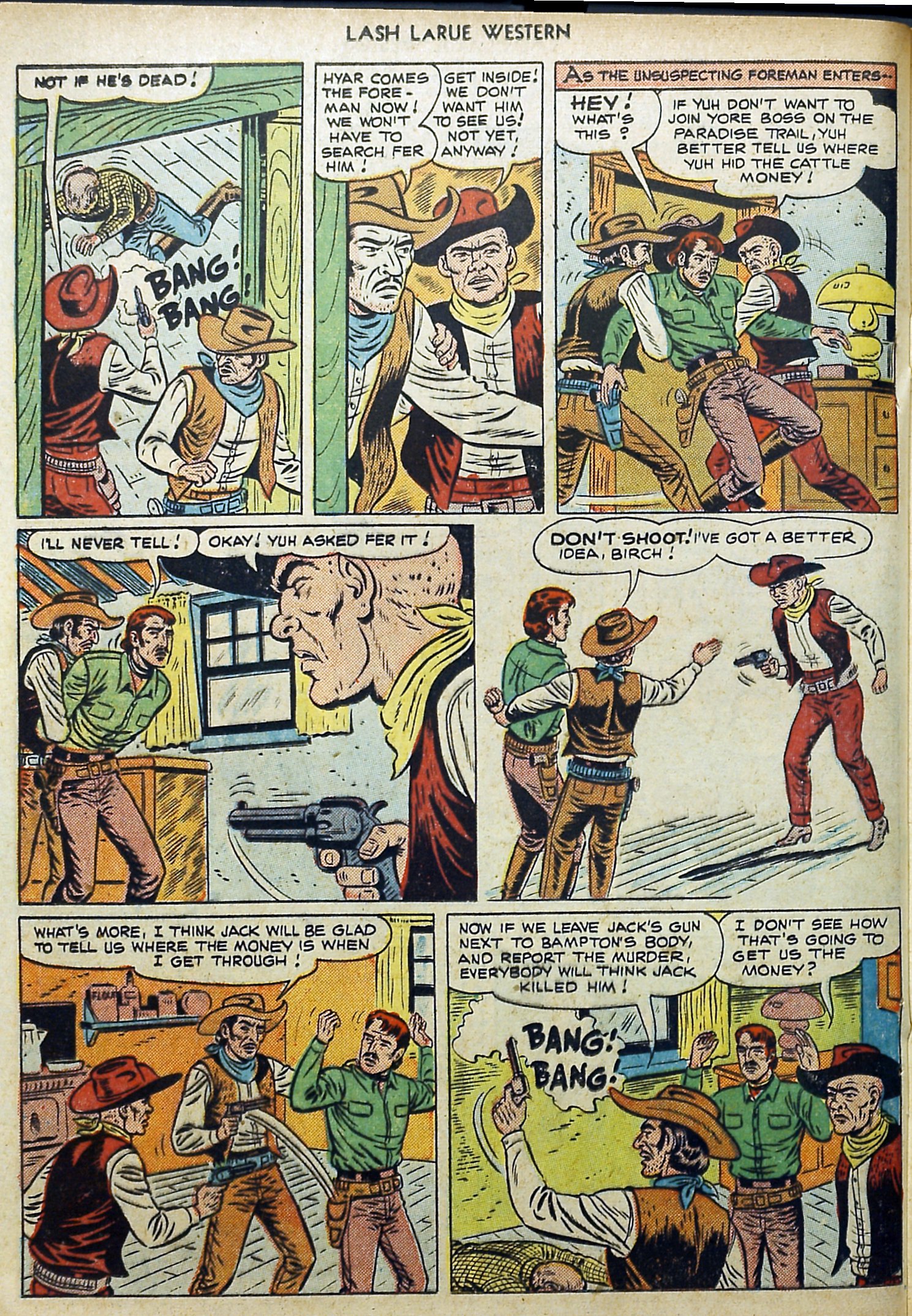 Read online Lash Larue Western (1949) comic -  Issue #11 - 28