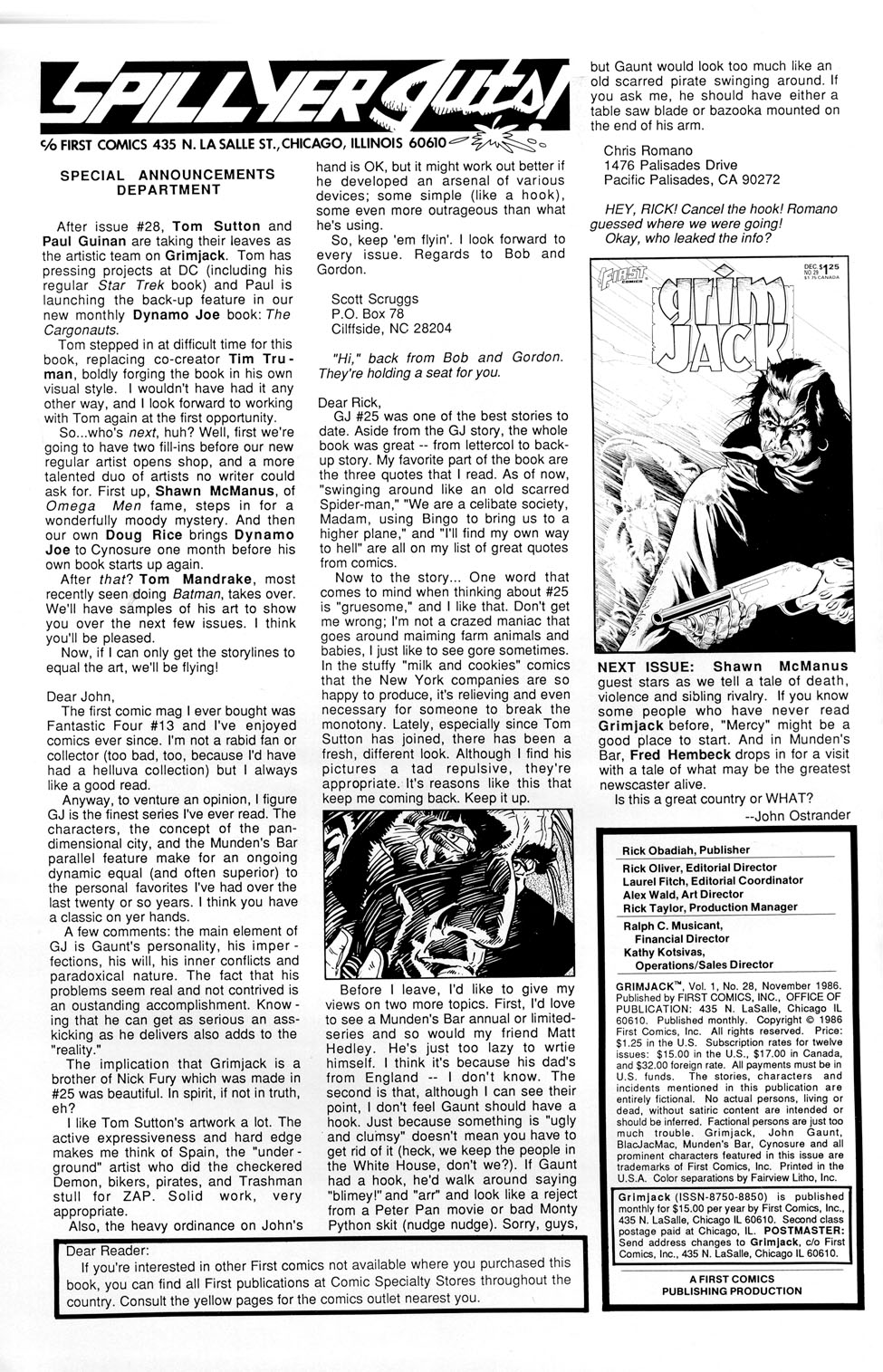Read online Grimjack comic -  Issue #28 - 2