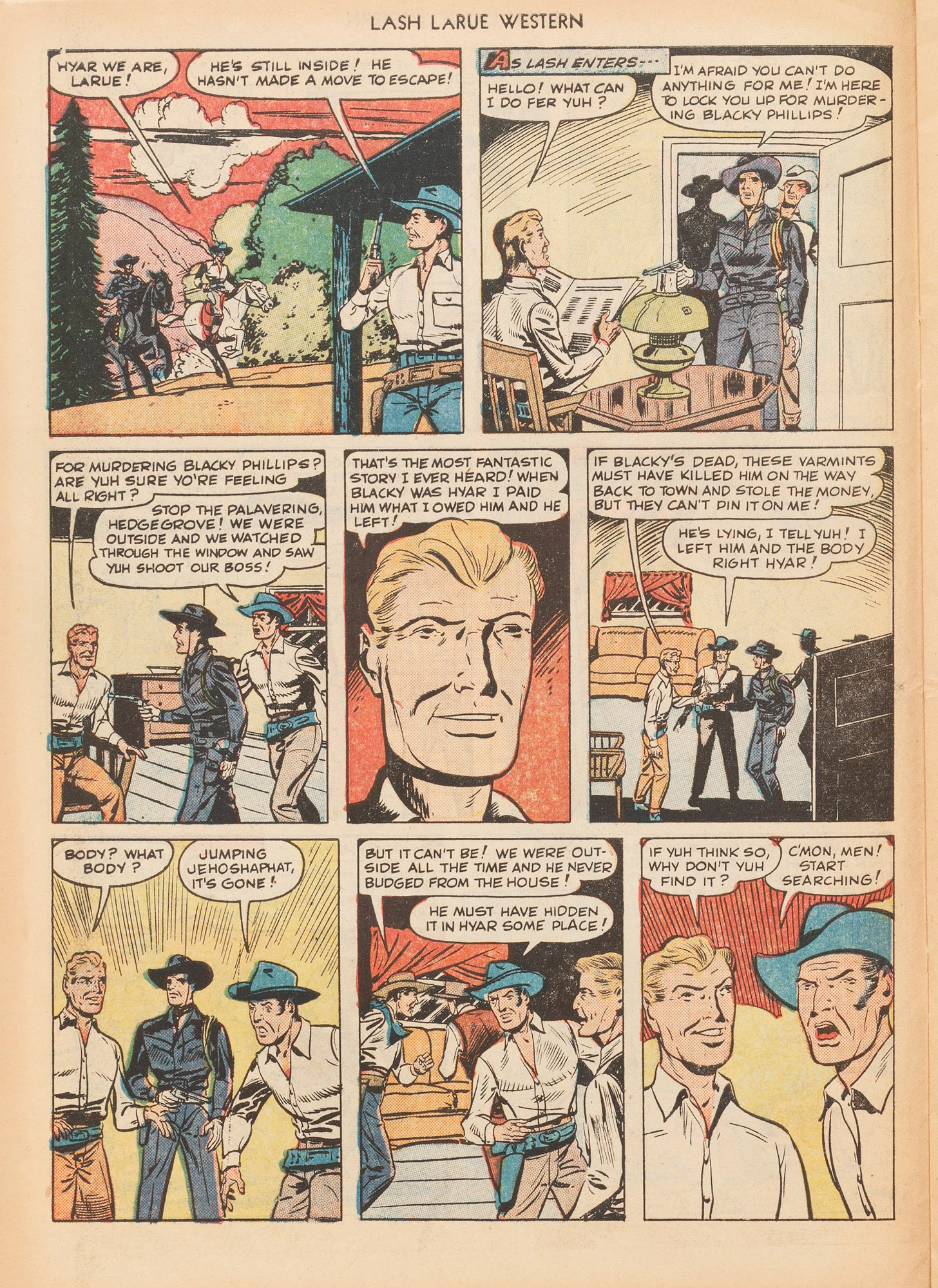 Read online Lash Larue Western (1949) comic -  Issue #7 - 22