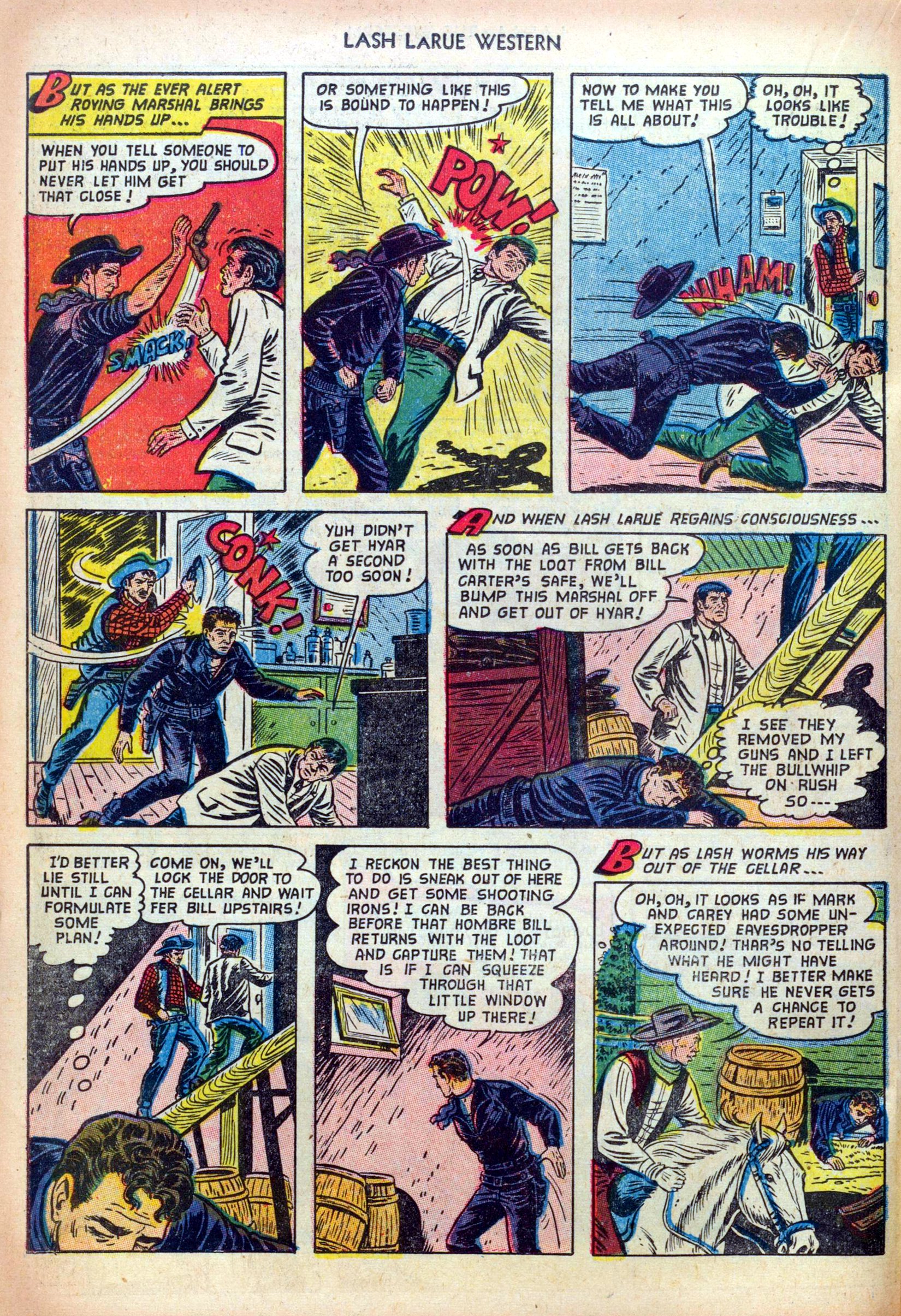 Read online Lash Larue Western (1949) comic -  Issue #38 - 22