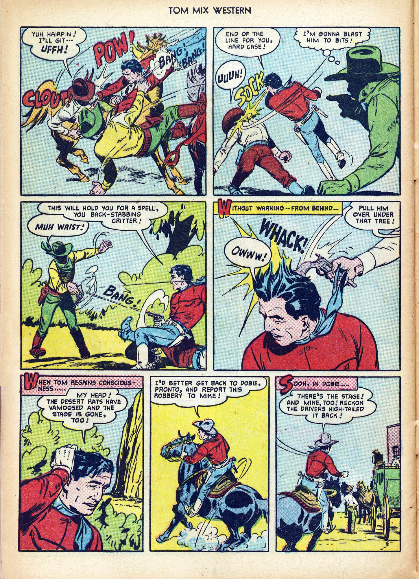 Read online Tom Mix Western (1948) comic -  Issue #42 - 44