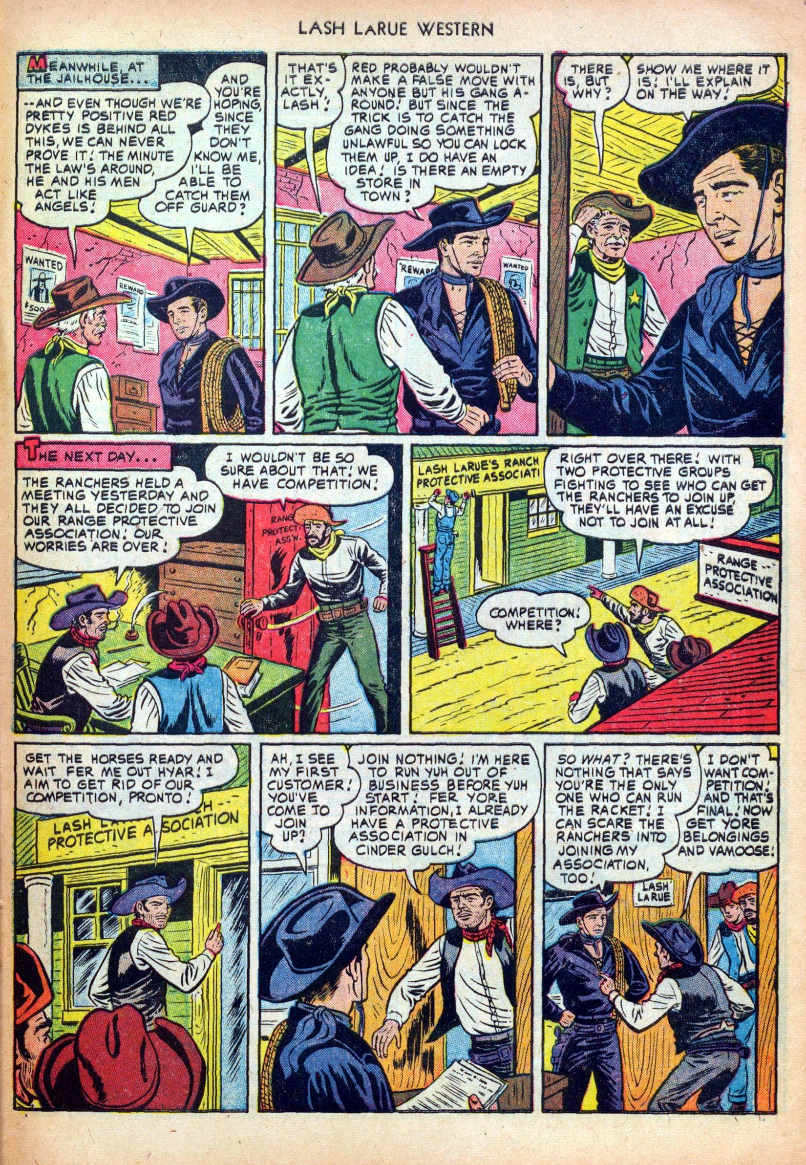 Read online Lash Larue Western (1949) comic -  Issue #24 - 29